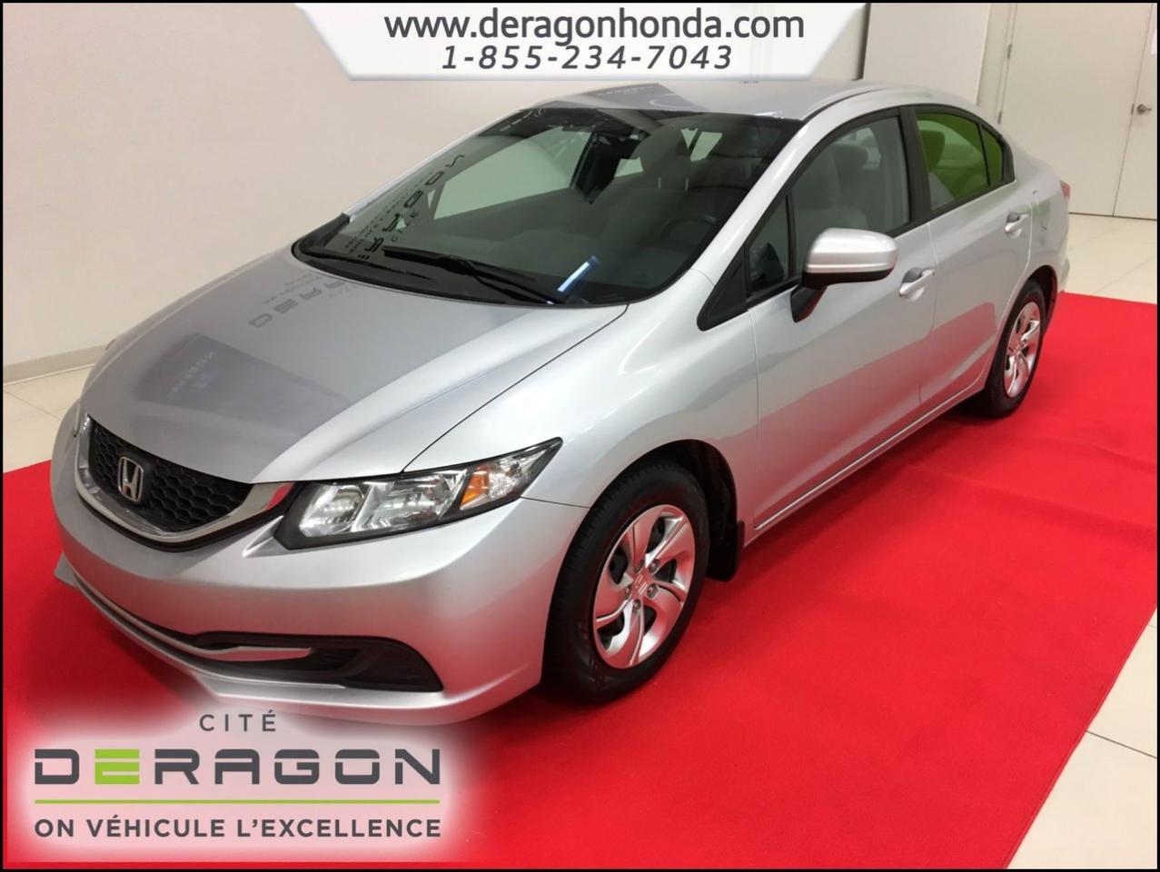 Used 2014 Honda Civic Lx+gar. Prol.+caméra for sale in Cowansville, QC