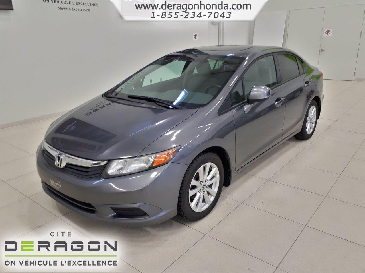 Used 2012 Honda Civic Ex+t.ouvrant+bluetoo for sale in Cowansville, QC