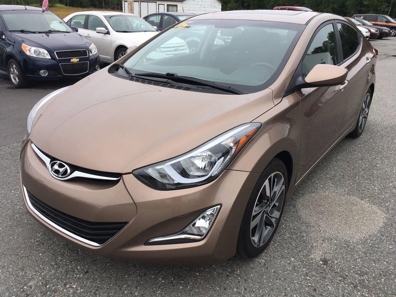 <a href=https://www.poirierhyundai.ca/occasion/Hyundai-Elantra-2015.html>https://www.poirierhyundai.ca/occasion/Hyundai-Elantra-2015.html</a>

Hyundai Elantra GLS MANUELLE TOIT CAM?RA + 899$ PNEUS HIVER ET ROUE 2015Régulateur de vitesse, Toit ouvrant, Essuie-glaces intermittents, Anti-démarreur, Freins ABS, Contrôle de stabilité, Coussin gonflable conducteur, Coussins gonflables latéraux, Lecteur CD, Lecteur MP3, Volant ajustable, Moonroof, Tapis protecteurs, Caméra de recul, Volant gainé de cuir, Phares automatiques, Rétroviseur électrique, Sièges arrières chauffants, Direction assistée, Rétroviseurs chauffants, Coussins gonflables arrière pour la tête, Démarrage sans clé, Freins à disque, Sièges chauffants - Avant, Antipatinage, Phares antibrouillards, Verrous de sécurité pour enfants, Sièges baquets, Technologie Bluetooth intégrée, Aluminium, Climatisation