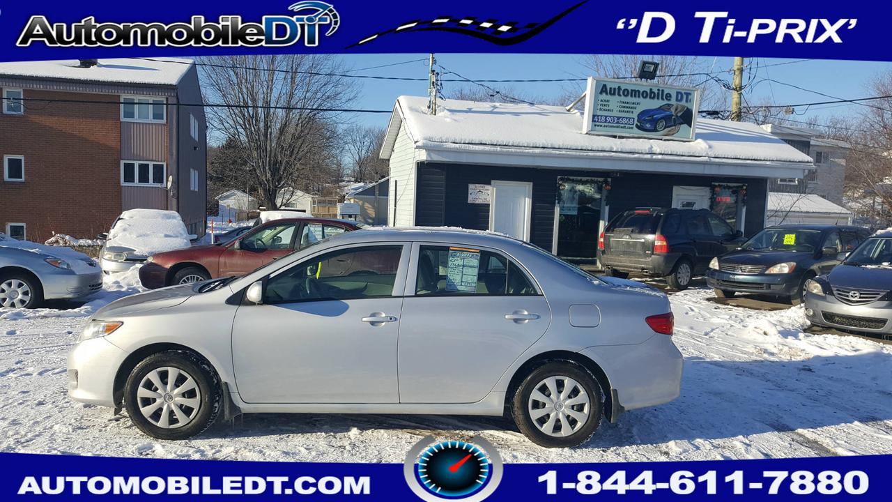 <a href=https://www.autoaubaine.com/Toyota-Corolla-c6725958.html>https://www.autoaubaine.com/Toyota-Corolla-c6725958.html</a>

Toyota Corolla CE 2009 AUTOMATIQUE FULL avec Cruise control A/C très fiable et ultra économique 1.8L Jamais Accidenté Rapport Carpoof fournie! Millage certifié tous les papiers a lappuie!Carroserie Très très propre Listé à 8700$ pour Seulement 5995$ Freins et Disques neuf!
 
Garantie 1 mois/1700Km Groupes Motopropulseur! Possibilité dune garantie de 1 an 15000km sur groupes motopropulseur *Venez nous rencontrer!Plus de 50 véhicules à bas prix, nous nous spécialisons dans les moins de 5 000$. Situé à cinq minutes du pont de Québec, 1767 boulevard Guillaume-Couture à Saint-Romuald,Qc G6W 3P3. Nous sommes reconnus pour notre services après vente IMPECCABLE.  Financement Accord D Accepté 36 mois 53$ par semaine Taxe et Transit inclus 0 COMPTANT 

Membre AMVOQ * 7 jours  1-855-886-3602 *418-903-6868 Pour voir notre inventaire AutomobileDT.com Chez Automobile DT Toujours D Ti-prix!!