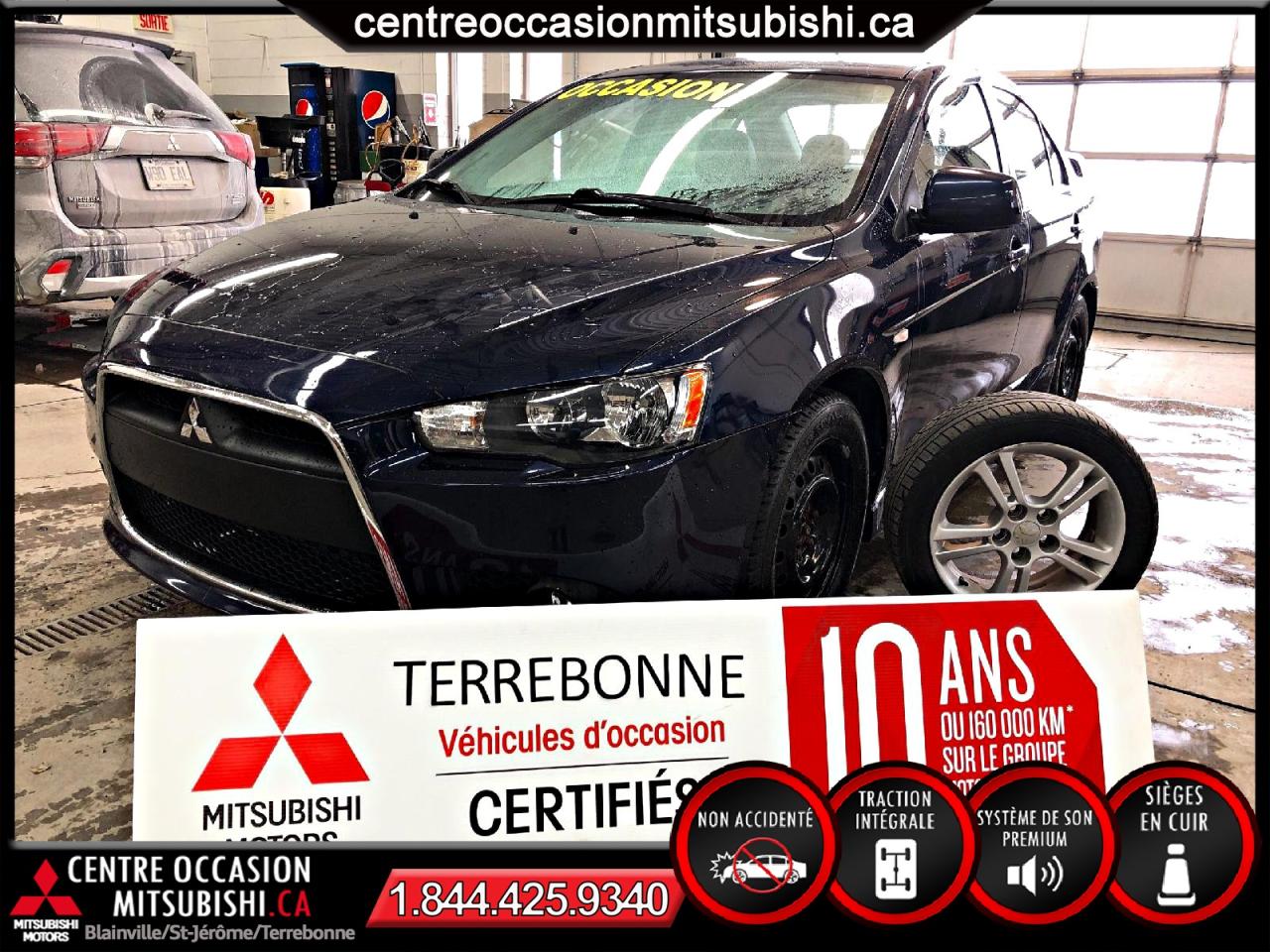 Used 2013 Mitsubishi Lancer AWD 2.4 GT CUIR/TOIT/710WATTS *NÉGOCIABL for sale in Terrebonne, QC