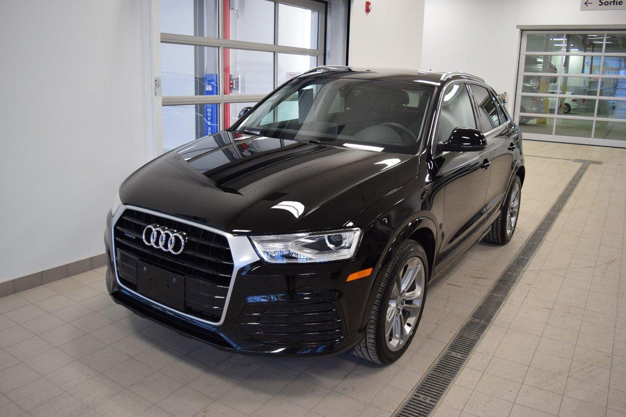 <a href=https://www.autoaubaine.com/Audi-Q3-c7017969.html>https://www.autoaubaine.com/Audi-Q3-c7017969.html</a>

Audi Q3 Progressiv Quattro Cuir Toit Camera  2018Régulateur de vitesse, Toit ouvrant, Essuie-glaces intermittents, Essuie-glace arrière, Anti-démarreur, Freins ABS, Contrôle de stabilité, Coussin gonflable conducteur, Coussins gonflables latéraux, Lecteur CD, Lecteur MP3, 6 Haut-parleurs, Portes électriques, Tachymètre, Vitres électriques, Air climatisé, Intérieur en cuir, Climatisation deux zones, Commandes audio au volant, Sièges arrières rabattables, Sièges chauffants, Volant ajustable, Aileron, Moonroof, Tapis protecteurs, Vitres teintées, Ordinateur de bord, Caméra de recul, Radio AM/FM, Rétroviseurs, Volant gainé de cuir, Phares automatiques, Rétroviseur électrique, Direction assistée, Télédéverrouillage, Rétroviseurs chauffants, Banquette arrière divisé, Siège à réglage électrique, Système d\alarme, Coussins gonflables arrière pour la tête, Siège conducteur - soutien lombaire, Siège passager - soutien lombaire, Essuie-glace détecteur de pluie, Démarrage sans clé, Freins à disque, Sièges chauffants - Avant, Rétroviseurs électriques, Jantes en alliage, Antipatinage, Phares antibrouillards, Jupes aérodynamiques, Verrous de sécurité pour enfants, Sièges baquets, Prise Auxiliaire, Technologie Bluetooth intégrée, Port USB, Climatiseur automatique, Cache bagages, Rétroviseur à atténuation automatique, Aluminium, Climatisation