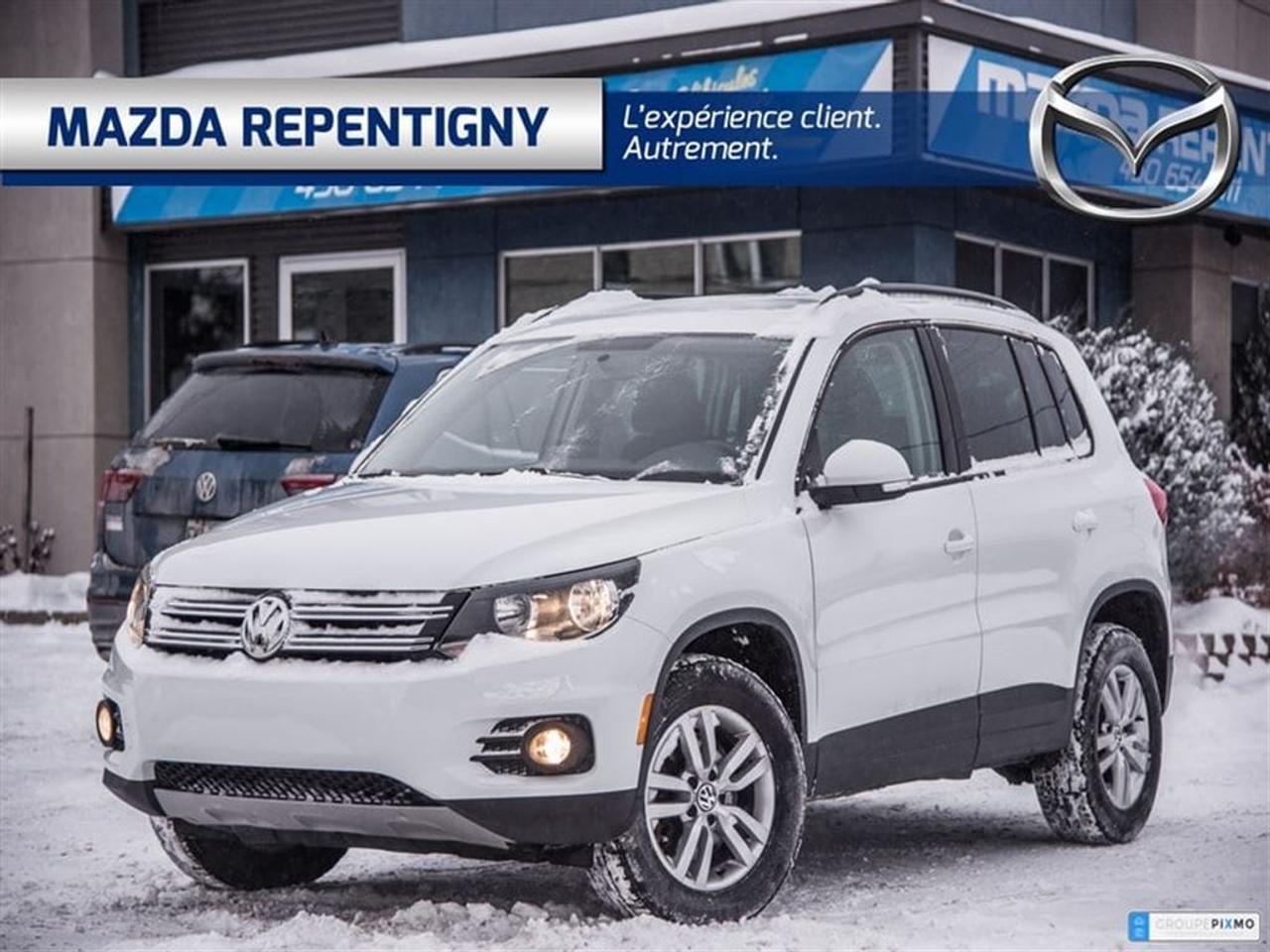 <a href=https://www.mazdarepentigny.com/occasion/Volkswagen-Tiguan-2014.html>https://www.mazdarepentigny.com/occasion/Volkswagen-Tiguan-2014.html</a>

bluetooth+sièges chauffants+régulateur de vitesse+air climatisé+mags et beaucoup plus a voir !!!    Mazda Repentigny: Votre concessionnaire de choix pour un véhicule neuf ou doccasion. Financement à partir de 0,9% pour un véhicule doccasion certifié. Financement 1-2-3e chance au crédit disponible. Meilleurs taux de lindustrie.     Venez voir pourquoi nous sommes votre référence automobile.     Faites un essai routier dès aujourdhui de votre prochain véhicule acheté chez Mazda Repentigny