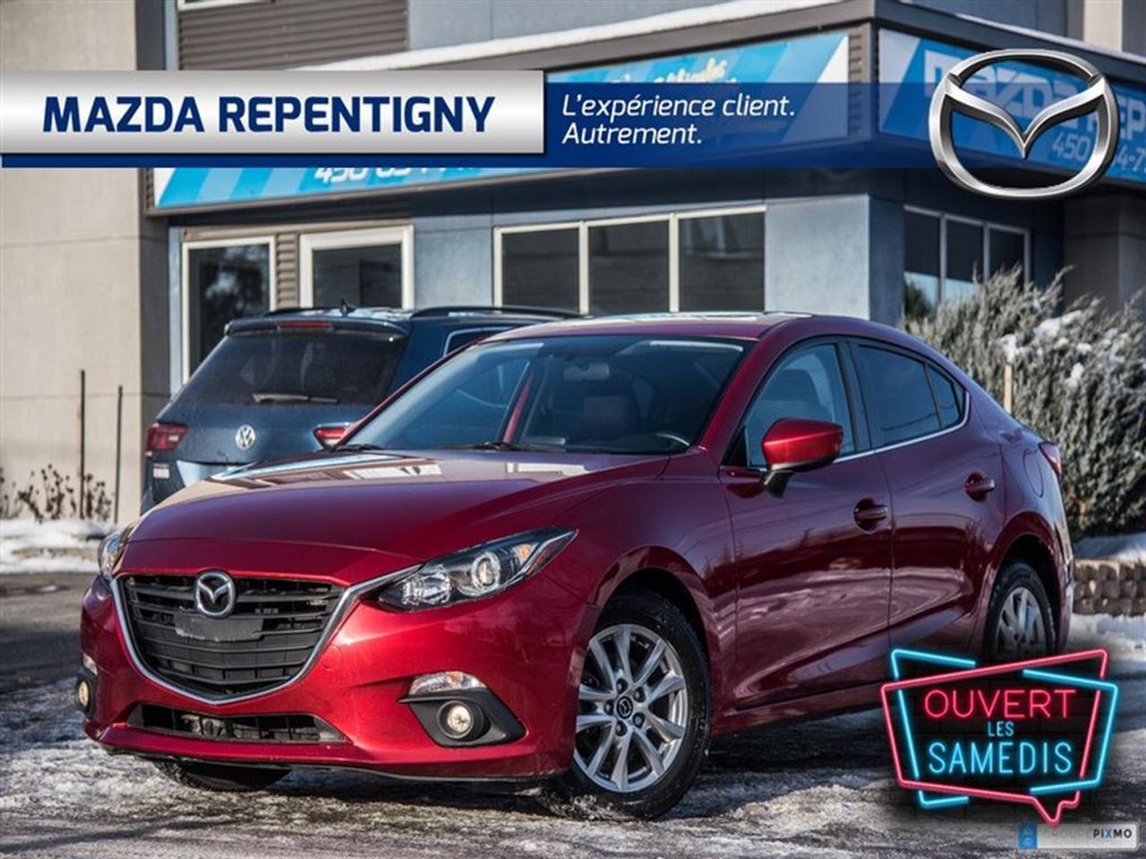 <a href=https://www.mazdarepentigny.com/occasion/Mazda-3-2015.html>https://www.mazdarepentigny.com/occasion/Mazda-3-2015.html</a>

camera recule+toit ouvrant+navigation+bluetooth+sièges chauffants+régulateur de vitesse+climatisation+phares automatique+essuie glace détecteur de pluie+mags et plus a qui la chance !!!    MAINTENANT OUVERT LE SAMEDI !!! Mazda Repentigny: Votre concessionnaire de choix pour un véhicule neuf ou doccasion. Financement à partir de 0% pour un véhicule doccasion certifié. Financement 1-2-3e chance au crédit disponible. Meilleurs taux de lindustrie.   Venez voir pourquoi nous sommes votre référence automobile.     Faites un essai routier dès aujourdhui de votre prochain véhicule acheté chez Mazda Repentigny