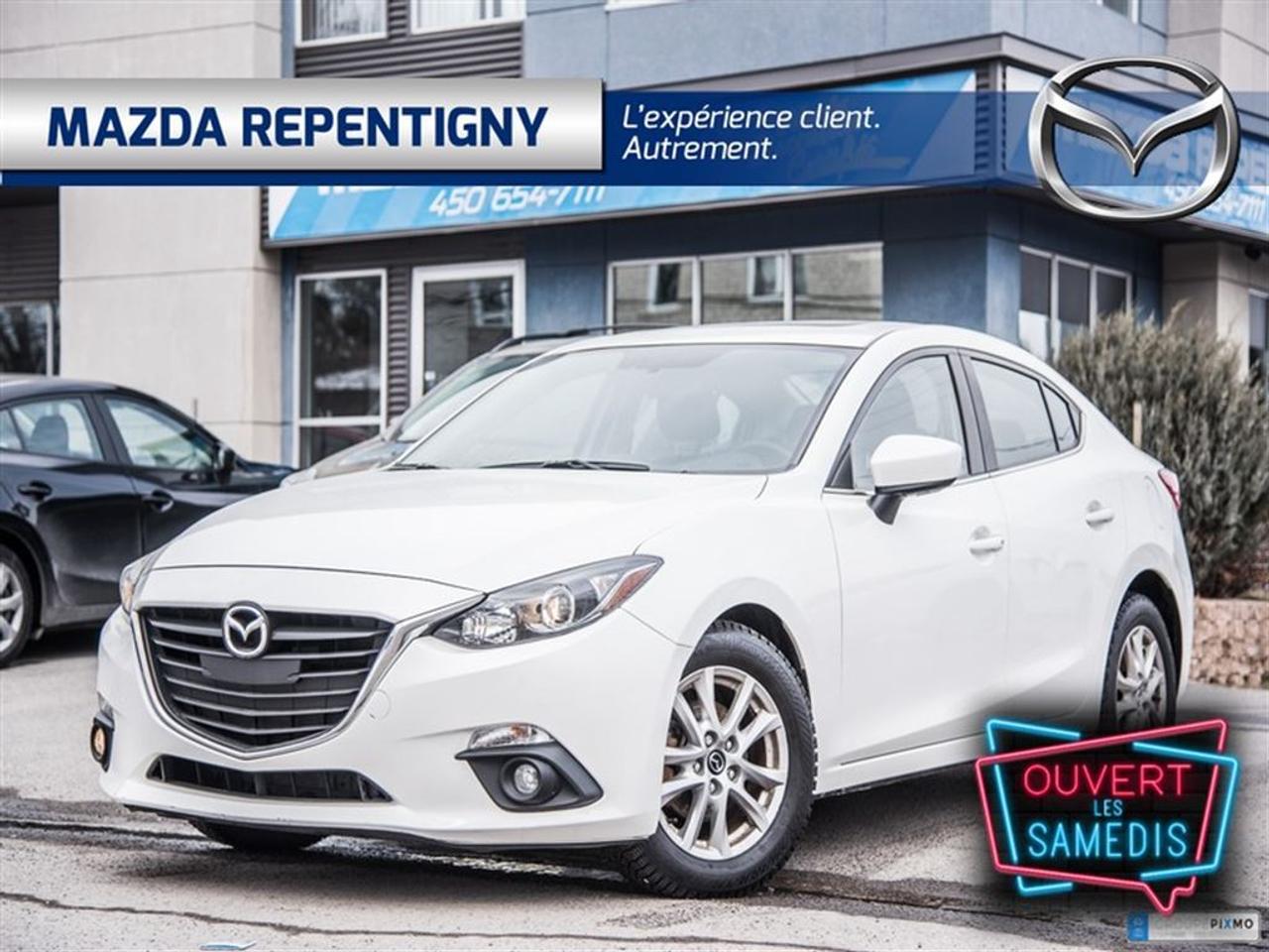 <a href=https://www.mazdarepentigny.com/occasion/Mazda-3-2014.html>https://www.mazdarepentigny.com/occasion/Mazda-3-2014.html</a>

Bluetooth+toit ouvrant+camera de recule+sièges chauffants+régulateur de vitesse+air climatisé+phares automatiques+essuie glace détecteur de pluie+mags et beaucoup plus a qui la chance !!!    MAINTENANT OUVERT LE SAMEDI !!! Mazda Repentigny: Votre concessionnaire de choix pour un véhicule neuf ou doccasion. Financement à partir de 0% pour un véhicule doccasion certifié. Financement 1-2-3e chance au crédit disponible. Meilleurs taux de lindustrie.     Venez voir pourquoi nous sommes votre référence automobile.     Faites un essai routier dès aujourdhui de votre prochain véhicule acheté chez Mazda Repentigny