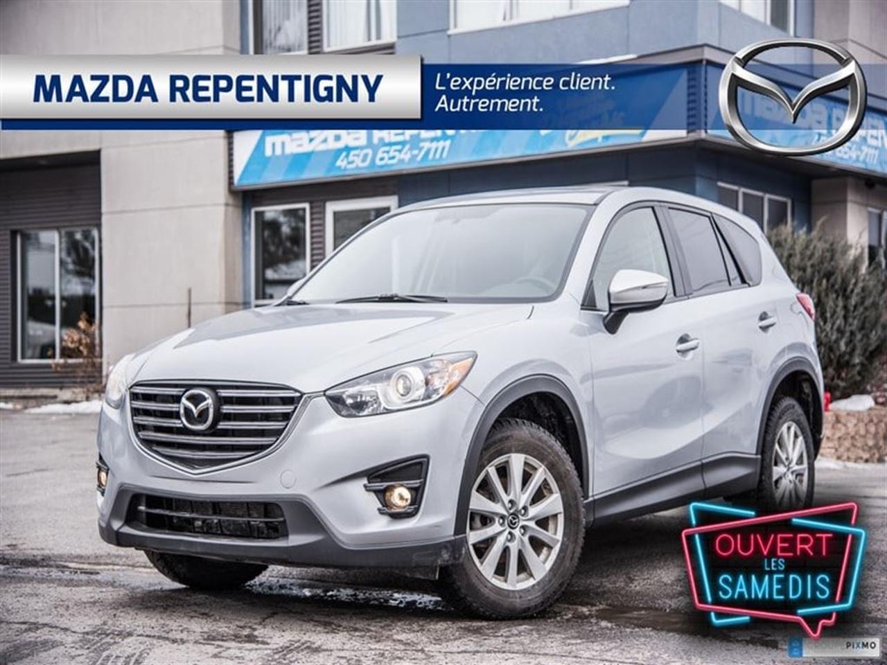 <a href=https://www.mazdarepentigny.com/occasion/Mazda-CX5-2016.html>https://www.mazdarepentigny.com/occasion/Mazda-CX5-2016.html</a>

Bluetooth+toit ouvrant+camera de recule+sièges chauffants+régulateur de vitesse+air climatisé+phares automatiques+essuie glace détecteur de pluie+mags et beaucoup plus a qui la chance !!!    MAINTENANT OUVERT LE SAMEDI !!!! Mazda Repentigny: Votre concessionnaire de choix pour un véhicule neuf ou doccasion. Financement à partir de 0% pour un véhicule doccasion certifié. Financement 1-2-3e chance au crédit disponible. Meilleurs taux de lindustrie.     Venez voir pourquoi nous sommes votre référence automobile.     Faites un essai routier dès aujourdhui de votre prochain véhicule acheté chez Mazda Repentigny