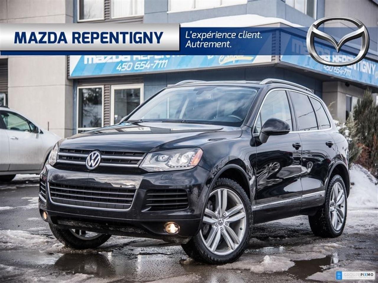<a href=https://www.mazdarepentigny.com/occasion/Volkswagen-Touareg-2013.html>https://www.mazdarepentigny.com/occasion/Volkswagen-Touareg-2013.html</a>

navigation+camera recule+toit ouvrant+cuir+bluetooth+sièges chauffants+régulateur de vitesse+climatisation 2 zones+siège électrique+phares automatique+essuie glace détecteur de pluie+mags et plus a qui la chance !!!    Mazda Repentigny: Votre concessionnaire de choix pour un véhicule neuf ou doccasion. Financement à partir de 0,9% pour un véhicule doccasion certifié. Financement 1-2-3e chance au crédit disponible. Meilleurs taux de lindustrie.   Venez voir pourquoi nous sommes votre référence automobile.     Faites un essai routier dès aujourdhui de votre prochain véhicule acheté chez Mazda Repentigny