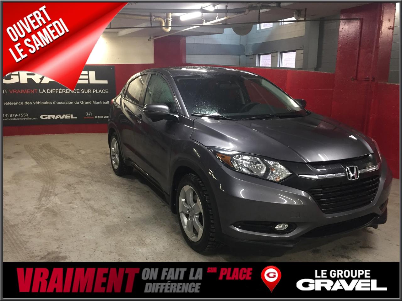 <a href=https://www.gravelhondacentreville.com/occasion/Honda-HRV-2016.html>https://www.gravelhondacentreville.com/occasion/Honda-HRV-2016.html</a>

un seul propriétaire! TOIT OUVRANT - MAG - LUMIERE DE BRUME - CAMERA DE RECULE - SIÈGE CHAUFFANT - ECRAN TOUCH SCREEN - SYSTEME ENTRE SANS CLÉ - CONTRÔLE AUDIO AU VOLANT - VITRE ÉLECTRIQUE - PORTE ÉLECTRIQUE - MIROIR ÉLECTRIQUE ET CHAUFFANT - VITRE TEINTÉ *** nous avons la solution pour vous « 1ère, 2e, 3e & 4e chance au crédit, 100 % approuvé » vous vendez votre véhicule ? Nous payons le maximum pour votre véhicule déchange, même si vous nachetez pas chez nous « Évaluation gratuite & Rapide » Gravel Honda Centre-Ville est situé au 1124 rue de Bleury à Montréal « Lundi au vendredi de 9:00 à 21:00 et le samedi de 10:00 à 16:00 » pour consulter notre inventaire complet « www.gravelhondacentreville.com » ********************************************************************************** Only one owner ! SUNROOF - KEYLESS ENTERY - TOUCH SCREEN RADIO - FOG LAMP - MAG WHEEL - A/C - BACKUP CAMERA - HEATED SEAT - AUX PORT - usb - POWER WINDOWS - POWER DOORLOCK - MIROIR ÉLECTRIQUE AND HEATHED - TINTED WINDOW *** Get de best pre-owned vehiclE at the best Price! All our vehicles are inspected in 104 points by our certified techniciens. Additionally, you will get vehicle maintenances histories and the Carproof report for free. Problem with your credit ? We have the solution « 1st, 2nd, 3rd & 4th chance of credit, 100 % approved » Selling your vehicle? We pay the maximum for your exchange vehicle, even if you do not buy from us « Free Evaluation » Gravel Honda Center-Ville is located at 1124 rue de Bleury in Montreal « Monday to Friday from 9:00 to 21:00 and Saturday from 10:00 to 16:00 » To view our complete inventory www.gravelhondacentreville.com