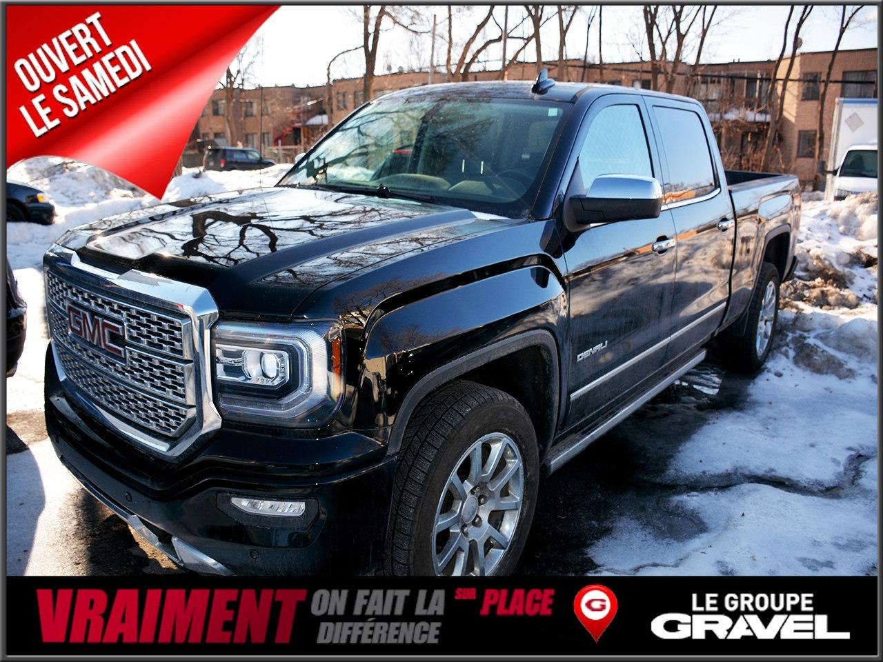 <a href=https://www.gravelauto-decarie.com/occasion/GMC-Sierra_1500-2016.html>https://www.gravelauto-decarie.com/occasion/GMC-Sierra_1500-2016.html</a>

Jamais Accidenté ! Un Seul Propriétaire ! 4WD - SYSTÈME GPS - RÉGULATEUR DE VITESSE - SENSOR ANGLE MORT - SENSORS STATIONNEMENT AVANT ET ARRIÉRÉ - SIÉGÉ MÉMOIRE ÉLECTRIQUE CHAUFFANT - BLUETOOTH - DÉMARREUR A DISTANCE - TOIT OUVRANT- ROUES 20 - CAMERA DE RECUL - Condition générale exceptionnelle et l`inspection certifiée de GM est complétée. 2e ET 3e CHANCE AU CRÉDIT SUR PLACE... Bienvenue au nouveau arrivant au Canada (PROGRAMME BANQUAIRE SPÉCIAL POUR CONSTRUIRE VOTRE CRÉDIT) Salle dexposition intérieure ! Ouvert le samedi de 10h / 16h. Véhicules doccasion certifiés en 150 points mécanique et esthétique.On ne lésine pas avec la sécurité ! Les techniciens chevronnés de Gravel Décarie Chevrolet Buick GMC Cadillac Corvette vous remettent un rapport dinspection détaillé et un rapport CARPROOF sans frais supplémentaire! Service de limousine gratuit ! Nous faisons vraiment la différence sur place, venez nous mettre au défi. www.gravelauto.com .   Gravel Décarie Chevrolet Buick GMC Cadillac Corvette na quun seul but, celui de donner le meilleur service après-vente et les meilleurs prix. Les employés dévoués de chez Gravel Décarie sont dune transparence exceptionnelle et vous font la promesse de vous faire vivre une expérience dachat excitante. Venez nous mettre au défi chez Gravel Décarie Chevrolet Buick GMC Cadillac Corvette . Tous nos véhicules neufs et usagés sont stationnés dans une salle de montre et garage intérieurs.Venez constater par vous-même la qualité de tous nos véhicules d`occasion. LE GROUPE GRAVEL, DEPUIS 1952 Pour un service sans limites! www.gravelauto.com .  Nous répondons aux demandes dinformations par courriel 7/7 jours. Livraison partout au Québec!  Never been accidented! ONE OWNER - 4WD - GPS SYSTEME - BLUETOOTH - CRUSE CONTROLE - BLIND SPOT SENSORS - REAR AND FRONT PARKING SENSORS - 20 MAGS - POWER HEATED SEATS - LEATHER - TOUCH SCREEN - Great overall condition and certified GM inspection completed. 2nd and 3rd chance credit available. Dealership with an indoor showroom open on Saturdays from 10am to 4pm. Certified used vehicles with 125 point mechanical inspections. We are all about safety! Experienced technicians from Gravel Décarie Chevrolet Buick GMC Cadillac Corvettewill provide you with a detailed inspection report and carproof at no extra cost! Free limo service! The staff at Gravel Décarie Chevrolet Buick GMC Cadillac Corvette really makes a difference in house, so check us out online www.gravelauto.com  Gravel Décarie Chevrolet Buick GMC Cadillac Corvette has one main goal : to give the best customer service with the best prices. Our dedicated sales team at Gravel Décarie Chevrolet Buick GMC Cadillac Corvette will make your car shopping experience a dream. Come see us at Gravel Décarie Chevrolet Buick GMC Cadillac Corvette. All our new and used vehicles are in our indoor showroom so come see for yourself the quality of service we can offer! Le Groupe Gravel, in business since 1952....For a service with no limits: www.gravelauto.com  We will respond to your questions 7/7 days. Vehicles can be delivered anywhere in Quebec