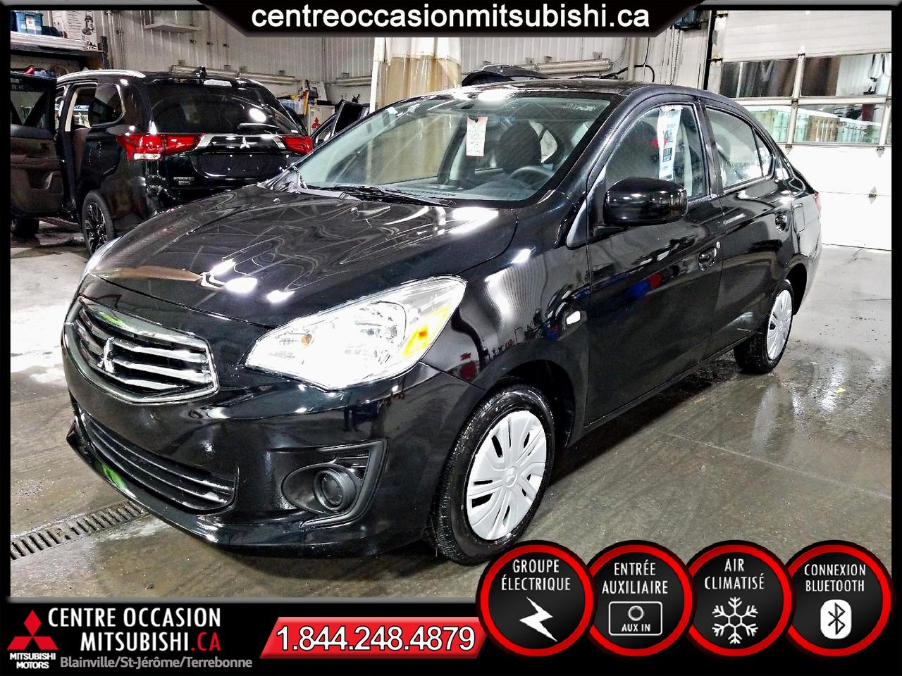 <a href=http://www.centreoccasionmitsubishi.ca/occasion/Mitsubishi-Mirage-2017.html>http://www.centreoccasionmitsubishi.ca/occasion/Mitsubishi-Mirage-2017.html</a>

SPÉCIAL DÉMONSTRATEUR!!!
Mitsubishi Mirage G4 ES 2017 avec seulement 250KM 
Air-climatisé, Vitres et portes électriques, anti patinage, Bluetooth et beaucoup plus!
Ce prix inclut un rabais de 2000$ avec le financement offert par Boisvert Mitsubishi. 
Ce rabais peut également être jumelé au taux doccasion certifié Mitsubishi.  
Loffre peut être retirée en tout temps sans préavis
Nous offrons des solutions de financement pour tous les clients, que ce soit en première, deuxième ou troisième chance au crédit. Prenez rendez-vous pour une pré-approbation avec notre spécialiste!
Vous ne trouvez pas le véhicule de vos rêves sur notre site internet? 
Nous pouvons le trouver pour vous! 
Communiquez avec nous par courriel ou par téléphone et nous trouverons la perle rare que vous attendez depuis déjà trop longtemps ! 
Nous sommes aussi ouvert le samedi de 10h à 16h pour mieux vous servir!
Pierre-Olivier Tanguay 
(450) 419-4929 ou 1-844-447-0596	
ptanguay@boisvertmitsubishi.com
CP=0
WWW.CENTREOCCASIONMITSUBISHI.CA