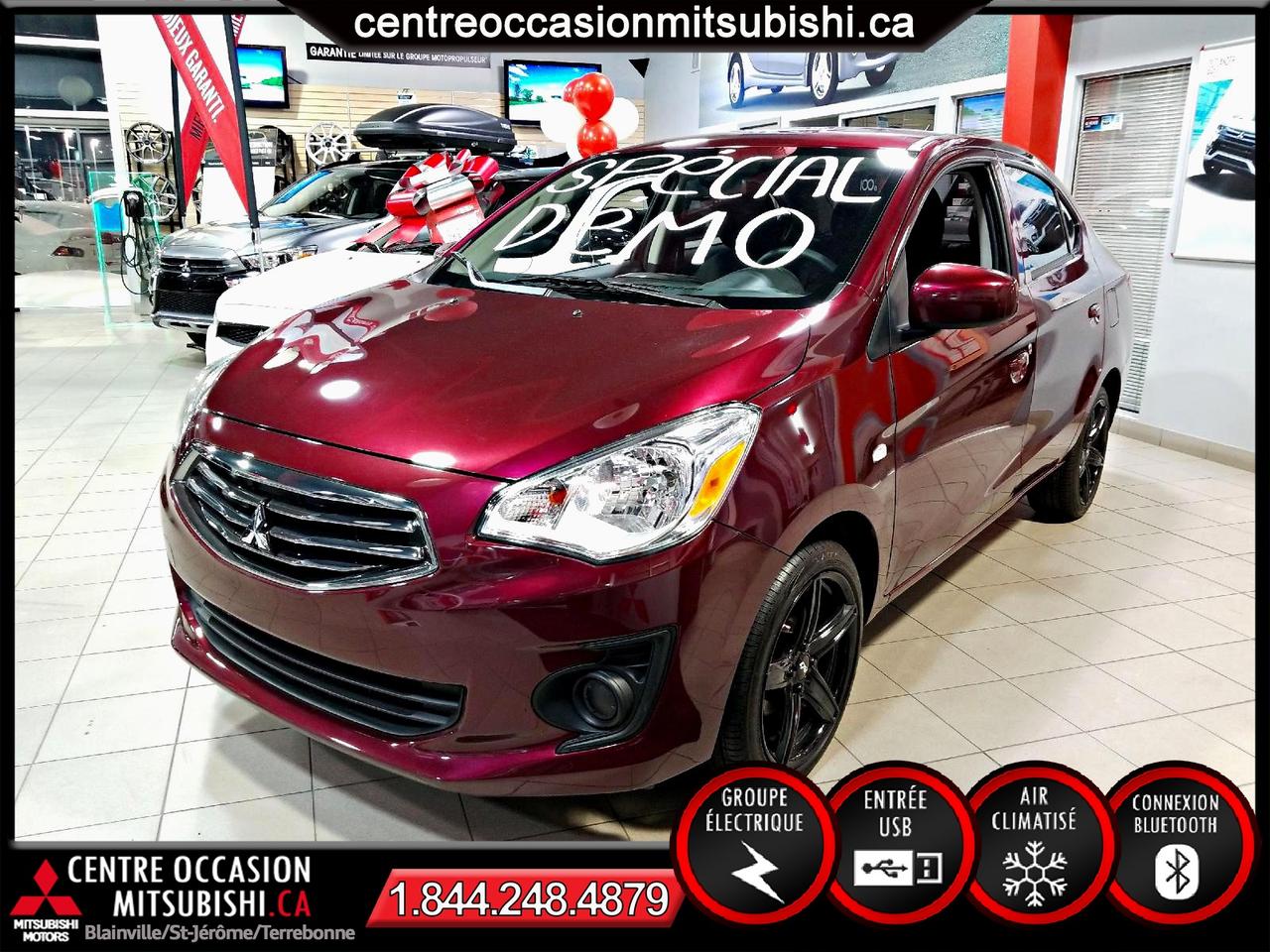 <a href=http://www.centreoccasionmitsubishi.ca/occasion/Mitsubishi-Mirage-2017.html>http://www.centreoccasionmitsubishi.ca/occasion/Mitsubishi-Mirage-2017.html</a>

SPÉCIAL DÉMONSTRATEUR!!!
Mitsubishi Mirage G4 ES 2017 avec seulement 63KM 
MAGS EN SUS
Air-climatisé, Vitres et portes électriques, anti patinage, Bluetooth et beaucoup plus!
Ce prix inclut un rabais de 2000$ avec le financement offert par Boisvert Mitsubishi. 
Ce rabais peut également être jumelé au taux doccasion certifié Mitsubishi.  
Loffre peut être retirée en tout temps sans préavis
Nous offrons des solutions de financement pour tous les clients, que ce soit en première, deuxième ou troisième chance au crédit. Prenez rendez-vous pour une pré-approbation avec notre spécialiste!
Vous ne trouvez pas le véhicule de vos rêves sur notre site internet? 
Nous pouvons le trouver pour vous! 
Communiquez avec nous par courriel ou par téléphone et nous trouverons la perle rare que vous attendez depuis déjà trop longtemps ! 
Nous sommes aussi ouvert le samedi de 10h à 16h pour mieux vous servir!
Pierre-Olivier Tanguay 
(450) 419-4929 ou 1-844-447-0596	
ptanguay@boisvertmitsubishi.com
CP=0
WWW.CENTREOCCASIONMITSUBISHI.CA