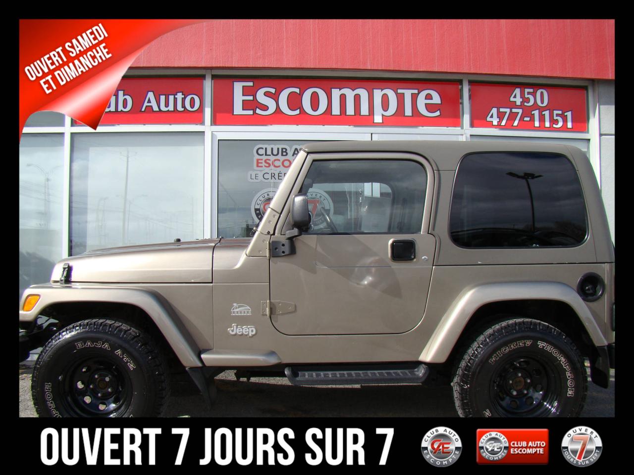 Used 2003 Jeep TJ Edition Sahara 4X4 Kilométrage Certifié for sale in Terrebonne, QC