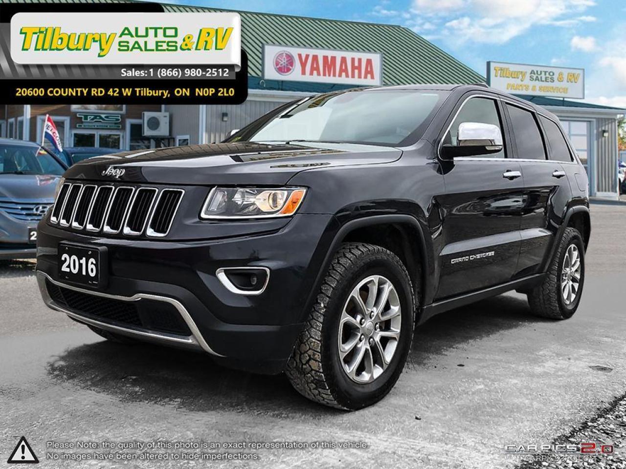 Used 2016 Jeep Grand Cherokee Limited. PUSH TO START. 4X4. LEATHER. for sale in Tilbury, ON