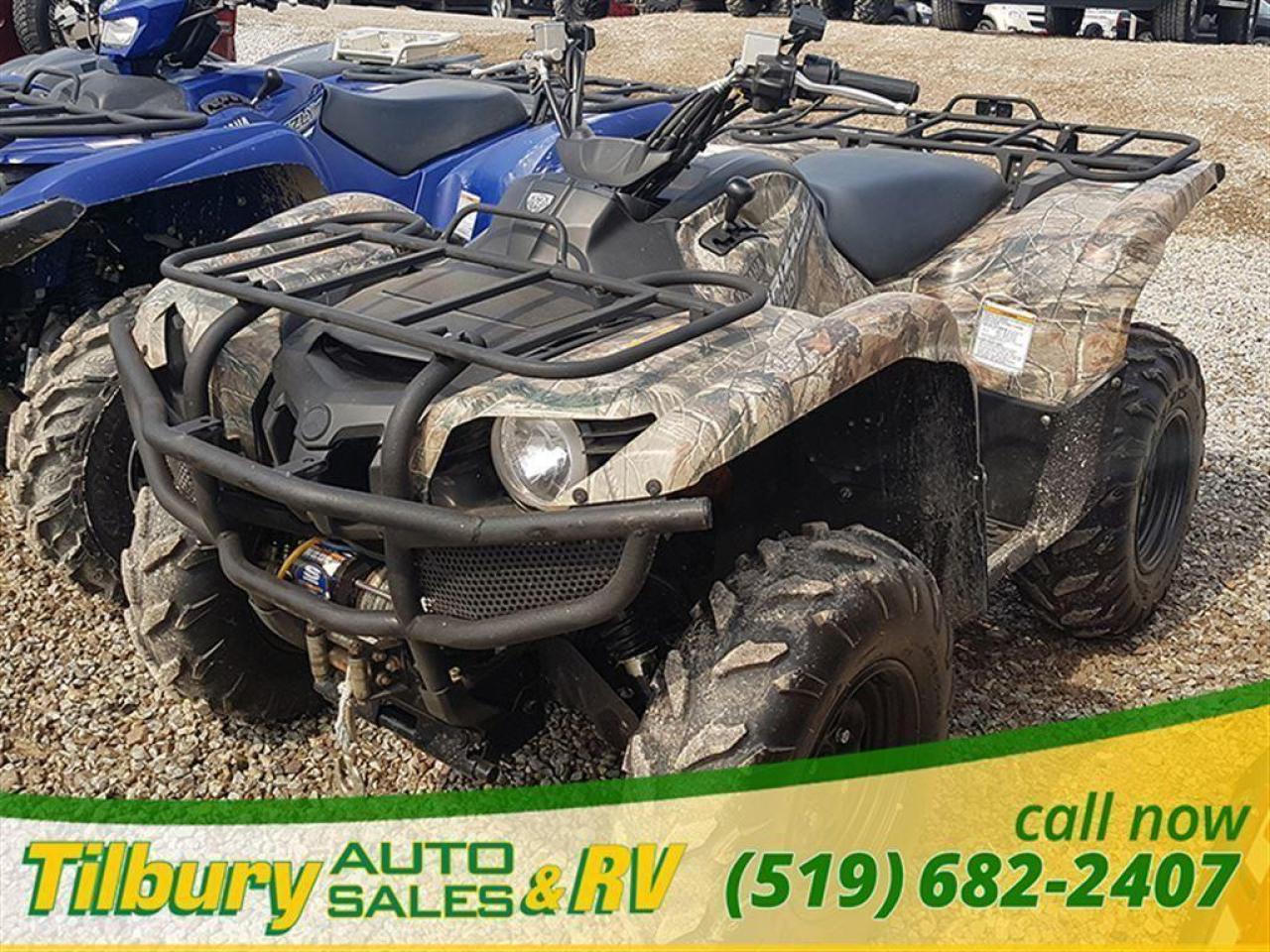 Used 2014 Yamaha GRIZZLY EPS CAMO WINCH**HAND WARMER**FRONT & REAR BUMBPERS for sale in Tilbury, ON