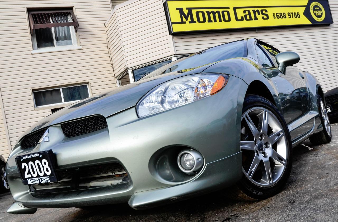 2008 Mitsubishi Eclipse GT Spyder Convertible!

V6 3.8L Engine! MANUAL! CLEAN Autocheck + Heated Leather Seats + Cruise Control + Convertible + Sirius Satellite Ready (Ask about our free trail) + Rockford Fosgate Sound System incl. Subwoofer in Rear Seat + Keyless Entry and so much more!

Meet Sienna! The newest member to join the Momo Family! The Mitsubishi Eclipse delivers just about everything youd expect in a sub-$30,000 coupe: racy good looks, sporty handling, comfortable, feature-laden accommodations for driver and front passenger. The Spyders soft top is well insulated from wind and road noise. Plus, the drop-top Eclipse has a great looking interior with solid-quality materials and an attractive, modern design. And in its GT form, it comes equipped with the V6 engine, this Mitsubishi can be quite sporty thanks to its substantial low-end torque and respectable handling ability. The front seats are roomier than in the pre-2006 models, and this latest-generation Eclipse represents a vast improvement stylistically. With more curves and better proportions, it is definitely a head turner. The Eclipse coupe has four seat belts, but its a classic 2+2. The back seat is only used as a last resort. But the same applies to sport coupes that cost three times as much, and this is a true coupe, rather than a sedan with its rear doors sealed shut and painted over. As such, the Eclipse offers something increasingly rare in the new-car market: a reasonably priced, sporty alternative to the bevy of small sedans. Call one of our Sales Professionals today and let?s get the conversation started!

Here are two awesome facts that you want to know:

1) In past 20 years, Mitsubishi has been in a very successful partnership with the internationally known actor and martial arts expert Jackie Chan, who has made it a point to utilize only Mitsubishi vehicles in his cinema.

2) In addition to the government-mandated equipment, all 2008 Mitsubishi Eclipse Spyders have antilock disc brakes and front-seat side airbags with head and torso coverage. GT models further benefit from traction control and bigger rear disc brakes

Fuel Economy: You can drive 50km for approx. $4.23! Rated at 9.41L/100km. Toronto from Niagara for $9.48! (Dependent on gas prices)

Did You Know? The Mitsubishi logo was derived from the flag design of its shipping company predecessor. The three triangles are actually based on the shape of a water chestnut.

Finance Sienna Today! ONLY $158.09 Bi-Weekly! With $1,000 down, 3 year loan @ 4.99%! (Sale Price: $9,800 & Cost of borrowing $1,269.83) For well-qualified buyers. Whether youve got perfect credit or blemished we can do it all at Momo Cars! Inquire further as to your specific situation! 

To fill out our online CREDIT APPLICATION please visit:
www.momocars.ca/financing

Financing available for any and every situation. LOW INCOME, BANKRUPTCY, COLLECTIONS AND EVEN O.D.S.P.! We can do it all! From amazing prime rates to subprime! Youll be amazed at the Momo Difference! Dont hesitate to get a risk-free pre-approval today! Vehicle Repossession? Low Income? Student? Newly arrived to Canada? We can do it all! Down Payment May Be Required!

Call: 905-688-9786
Email: info@momocars.ca
Text: 289-407-2838

Momo Cars Inc
www.MomoCars.ca

Located in Downtown St Catharines. We are a trusted member of the UCDA and licensed by OMVIC. Buy with confidence!

35 Minute Drive from Hamilton & Burlington. 60 Minute Drive from Toronto & Mississauga.
