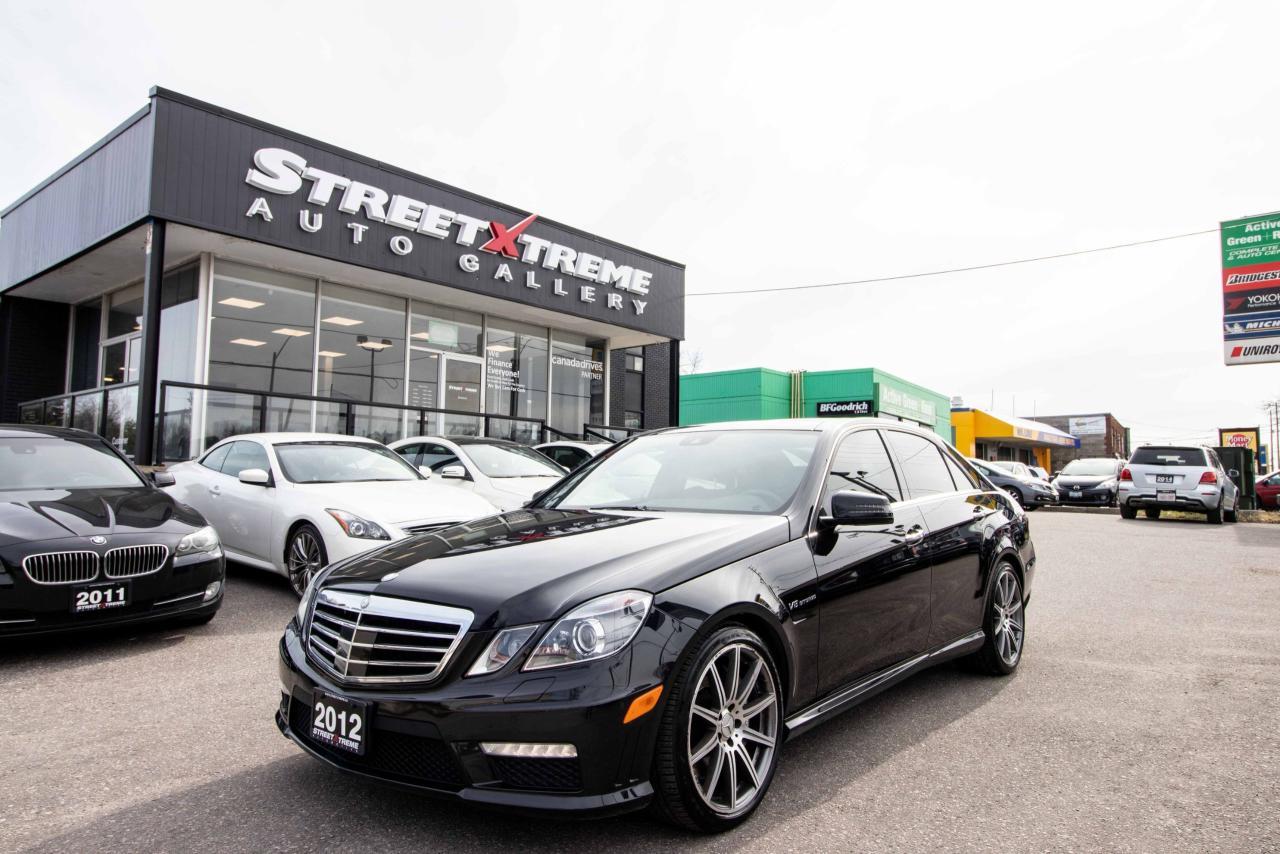 <p>The 2012 Mercedes-Benz E63 takes the big 5.5-liter twin-turbo V-8&rsquo;s output from an already hearty 518 hp and 516 lb-ft of torque to a pavement-pounding 550 hp and 590 lb-ft. This power lets the 4347-pound sedan sprint to 60 mph in just 3.8 seconds. This is an E-Class, after all, and it comes with the requisite luxury touches, high-quality materials, soft-touch plastics, and most importantly, extensive sound deadening &mdash; that completely skew the perception of speed by eliminating pesky things like wind and road noise.</p>
<p>&nbsp;</p>
<p>**A WHEEL BALANCE, ALIGNMENT, & OIL CHANGE IS INCLUDED IN EVERY CERTIFIED VEHICLE**</p>
<p>Finance this vehicle for as little as $391.63 bi-weekly for 60 months at 4.99% O.A.C (estimated finance rate) with $0 down subject to approvals for a total cost of borrowing of only $5838.46. Call 905.554.8628 for more details and conditions.</p>
<p>The monthly payment on the vehicle has been calculated only for the purpose of comparison and is not an offer to provide a loan. This comparison is based on the bi-weekly payment of 60 months for all 2012 car models at 4.99% O.A.C, excluding licensing and additional fees. The APR rate applied is only an estimate, which may be below or above the rate you actually receive.</p>
<p>&nbsp;</p>
<p>WARRANTY COVERAGE can be added at an additional cost. StreetXtreme offers a wide range of coverages to suit all your needs. We are also an authorized service centre for all our warranty companies for your convenience. A true one-stop-shop!</p>
<p>&nbsp;</p>
<p>This vehicle will come SAFETY CERTIFIED & FULLY DETAILED</p>
<p>HST + LICENSING EXTRA</p>
<p>We are an OMVIC & UCDA member so buy with confidence and more importantly... a PEACE OF MIND.</p>
<p>&nbsp;</p>
<p>StreetXtreme strives to purchase our vehicles at the lowest cost so we can retail it for the lowest price. We spend quality time doing our research to make sure our prices are competitive and for this reason, our prices are HAGGLE FREE. Thank you for understanding.</p>
<p>&nbsp;</p>
<p>CALL NOW at (905) 554-8628 - Press #1 for Sales Department OR you can also call:</p>
<p>Kevin @ (647) 927-8780</p>
<p>Tommy @ (416) 720-7721</p>
<p>Nathan @ (647) 575-8892</p>
<p>&nbsp;</p>
<p>For more details in regards to financing, please visit: https://www.streetxtreme.ca/financing-landing/</p>
<p>To view our full inventory list, please visit: https://www.streetxtreme.ca/vehicles/</p>
<p>&nbsp;</p>
<p>StreetXtreme Auto Gallery</p>
<p>5829 Hwy 7 East</p>
<p>Markham, Ontario</p>
<p>L3P 1A5</p>
<p>(905) 554-8628 Ext. 1</p>
<p>&nbsp;</p>
<p>StreetXtreme Street Extreme StreetExtreme Street Xtreme</p>