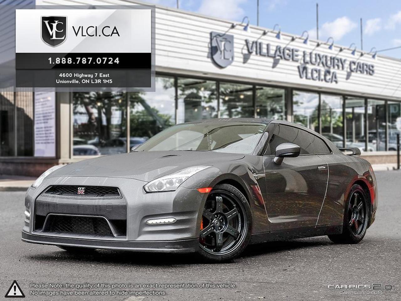 Stop in to see us or text us today at 1(647) 668-9718 for more information on this 2015 Nissan GT-R before its gone!

As with all vehicles in our inventory, this GT-R is covered by our vehicle pricing policy. Show us a better deal in the GTA and well beat it.

Many financing and lease payment structures available. And yes, we also offer a market leading valuation for your trade-in vehicle.

All credit types approved with an option to delay payments for 6 months (O.A.C). Payments include the VLC Dealer Assurance package ($999), taxes (13%), OMVIC fee ($10), safety, emissions test, fuel ($100) and licensing fees ($199). Payments are for example purpose only, as down payment and finance/lease rates may vary.