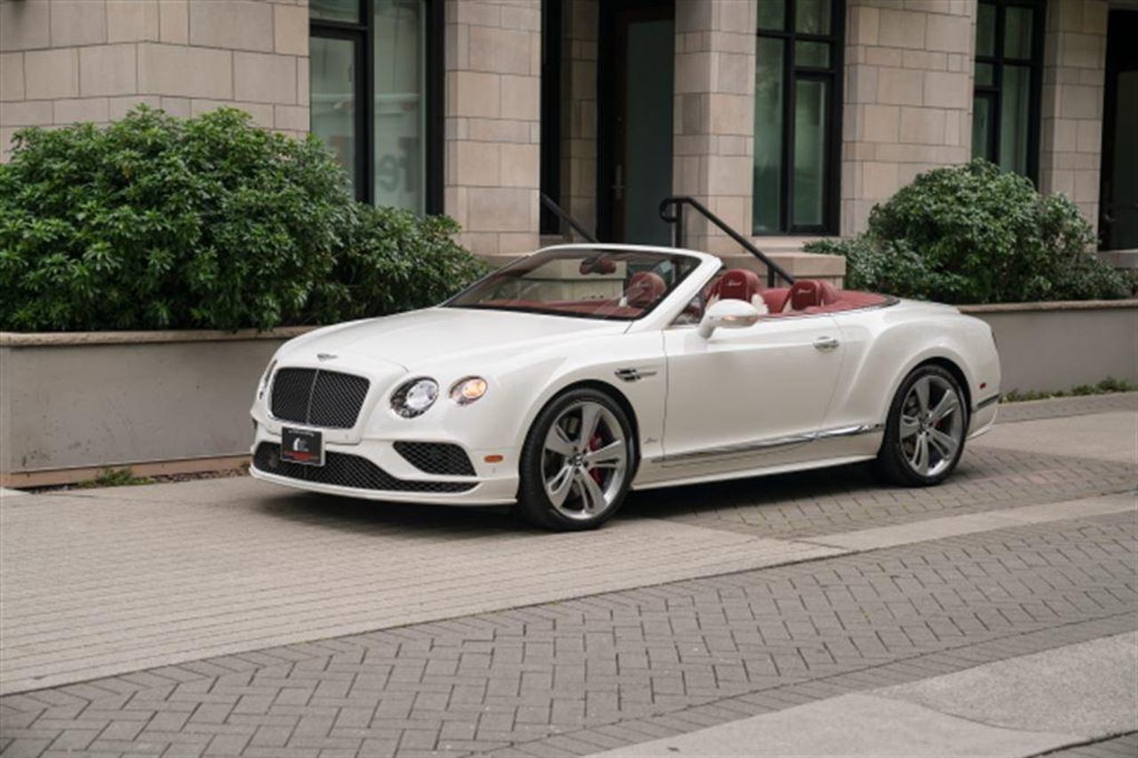 Very stunning well appointed Bentley Continental GTC.Glacier White on Fireglow/ Linen  with a Beige roof The order was tall and checks all the boxes on this performance piece.. 
Only 7509 KMS and Yours for $239,000 

Interior Options:

-Main Hide -Lien
-Secondary Hide - Fireglow
-Seats Belts - Match to Secondary Hide
-Carpets -Match to Secondary Hide
-Roof Interior - Light Grey
-Boot Carpet - Match to Secondary Hide
-Contrast Binding to Carpet Overmet - Contrast
-Contrast Binding to Boot Carpet - Contrast
-Emblem Stitching - Match to Main Hide
-Hand Cross Stitching - Contrast
-Steering Colum Cowl - Match to Secondary Hide
-Hand Cross Stitching
-Hand Stitching to Steering Wheel in Contrasting Colour
-Interior Style Specification with Hand Cross Stitching
-Speed Logo Stitched to Headrests

Exterior Options :

-Acoustic Windscreen
-Automatic Headlight-Dynamic Range Adjustment
-Body- Coloured exterior Mirror Housings
-Bright Chrome Fittings to Windows / Doors
-Bright Chrome Front Wing Vents
-Brightwork Strip to Side
-Canvas Convertible Top, Operated Electrically
-Dark Chromed Lower bumper Matrix Style Grille
-Dark Tint Bi-Function Headlight with Gas Discharge Lamp (US Design)
-Dark Tint Rear Light Cluster, Red Indicator Lens
-Electrically Operated Door Mirrors with Heating, Power Folding and Memory Function
-Twin Wide Oval Exhaust Finishers
-With body Coloured Factory Fitted Exterior Lower Body Styling Specification

Other options :

-Adaptive Cruise Control
-Keyless Entry Remote Control, with Start/Stop Button
-Adaptive Cruise Control and Cruise Control System
-CD Charger
-IPod Interface Linked to Information System
-Naim For Bentley
-Navigation System with Colour Screen - NAR