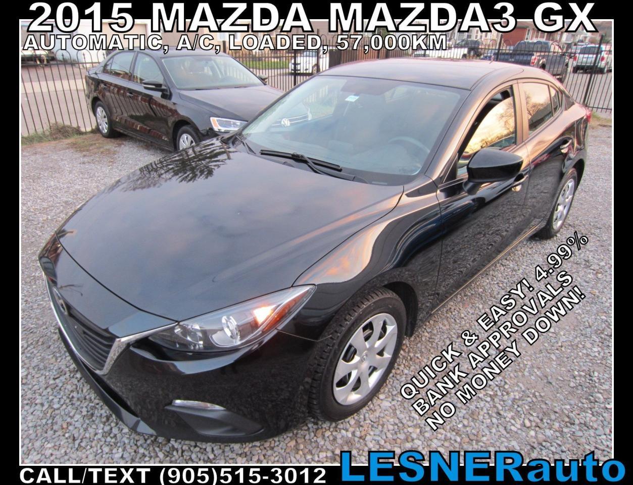Used 2015 Mazda Mazda3 -ZERO DOWN, $236 for 60 months FINANCE TO OWN! for sale in Hamilton, ON