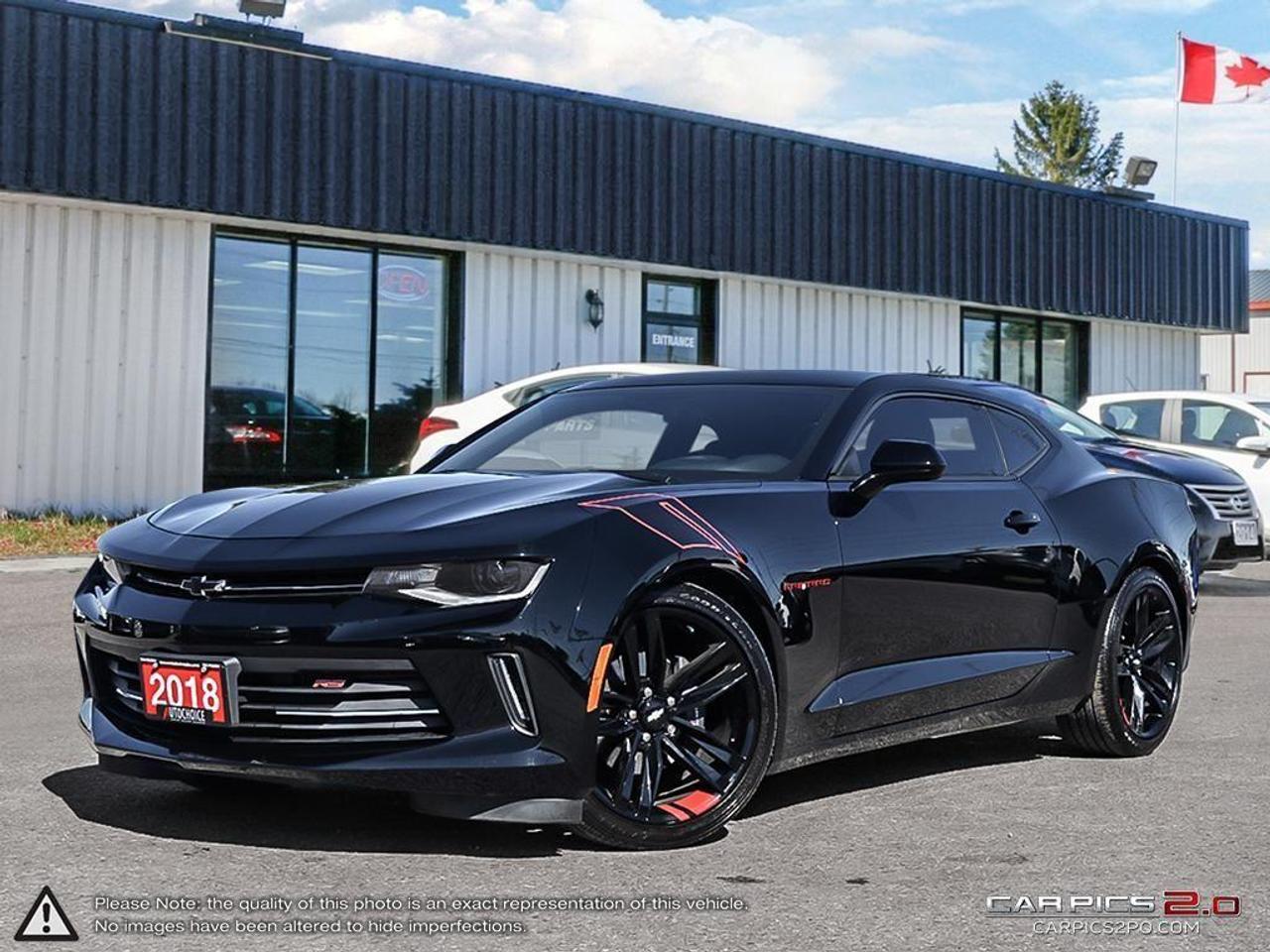 Beautiful low kilometer,RS edition accident free Camaro with alloys,tint,power sunroof,touring and sport modes,padel shifters,rearview camera,bluetooth,usb ports,satellite radio,touchscreen media,climate control,cruise control,a/c,steering wheel controls,telescoping steering wheel,power seats,power locks,windows,mirrors,auto lights,abs,traction control,side airbags.