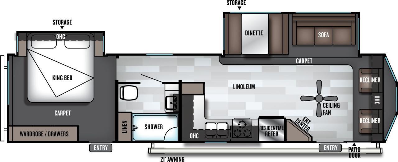 Used 2019 Forest River Salem 353FLFB  for sale in Cornwall, ON