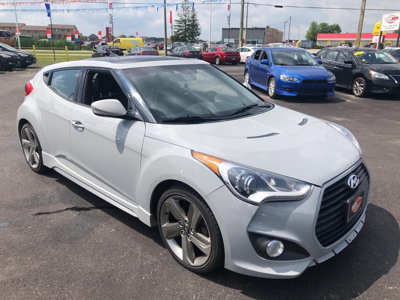 Used 2013 Hyundai Veloster Turbo w/Matte Grey|NAV|SUN ROOF for sale in London, ON