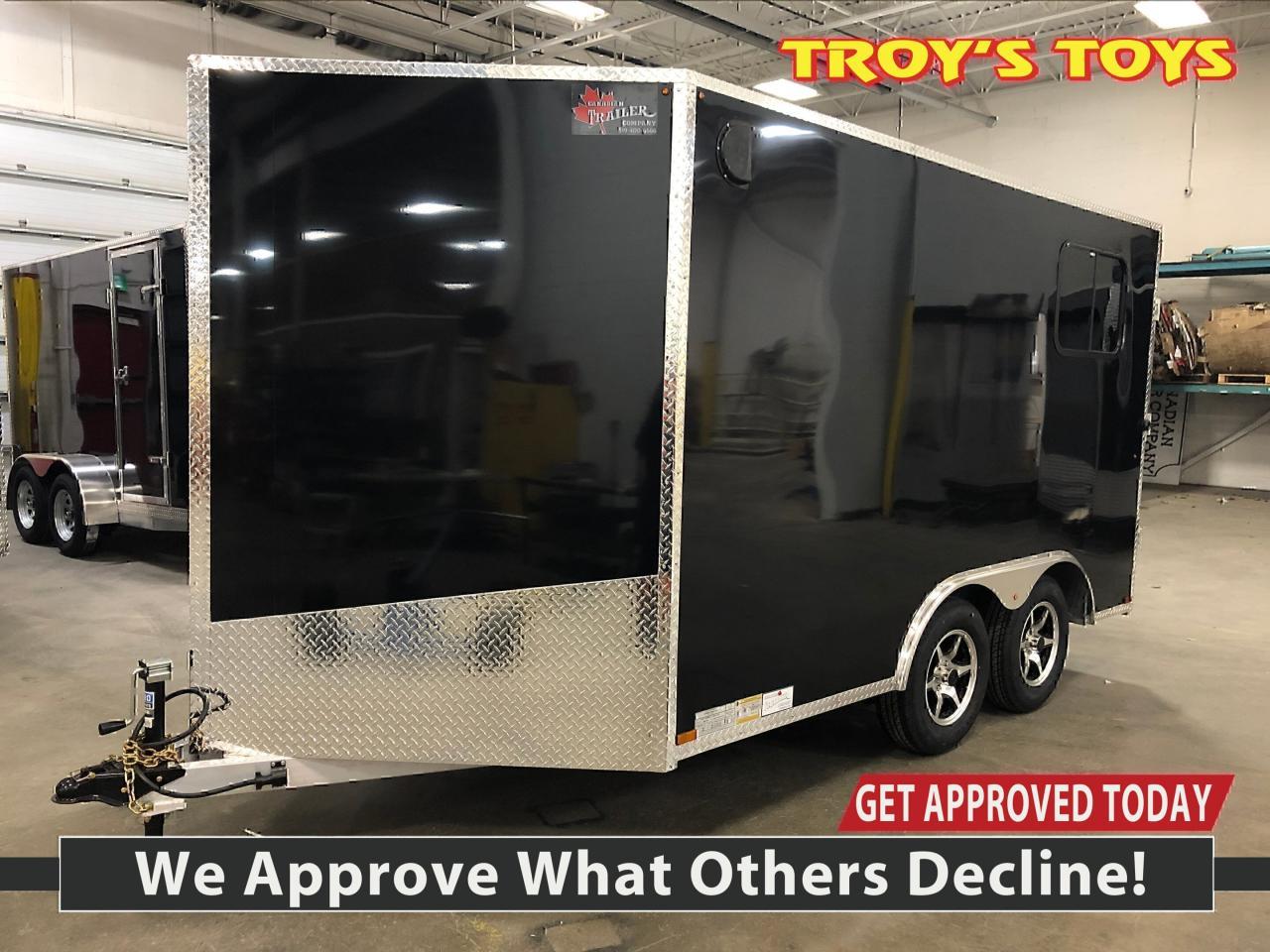 Text or Call 519-400-6666 for quick response!

Canadian Built Trailers - Cargo Trailers

Custom build your trailer at Troys Toys today! Visit our website www.troystoys.net for full inventory.

OVER 100 TRAILERS IN STOCK!!

*Prices do not include sales tax or registration*



This Model:

2019 CTC 7x12 V-Nose

(Size does not include the v-nose; size plus the v-nose)

HEIGHT: 66"

COLOUR: Black

FRAME: Aluminum

REAR DOOR: Barn Door

15 RADIAL TIRES ON: 15 Aluminum Wheels 

AXLE(S) TYPE: Tandem, dropped

AXLE(S) CAPACITY: 3500lb/ea.

HITCH: 2 5/16 Ball

OTHER OPTIONS: RV Latch, Pressure Treated Plywood Flooring, Window 20"x30" w/ Screen



Standard Options with all CTC Trailers:

Screwless exterior cladding (.30) with checker plate trim all around

Polished aluminum fenders

One piece aluminum roof

Angled diamond checker plate stone guard on v-nose

16 o/c square tubing frame (Roof, Walls & Floor)

Curb-side man-door

3/4 fir pressure treated plywood floor

3/8 fir plywood on walls

Exterior L.E.D lighting

Side Vents 

Bar Lock



For the full 2019 Canadian Trailer Company Lineup, please visit www.canadiantrailercompany.net



All trailers come with a 3-year manufacturers warranty. Some conditions apply. See store for details.