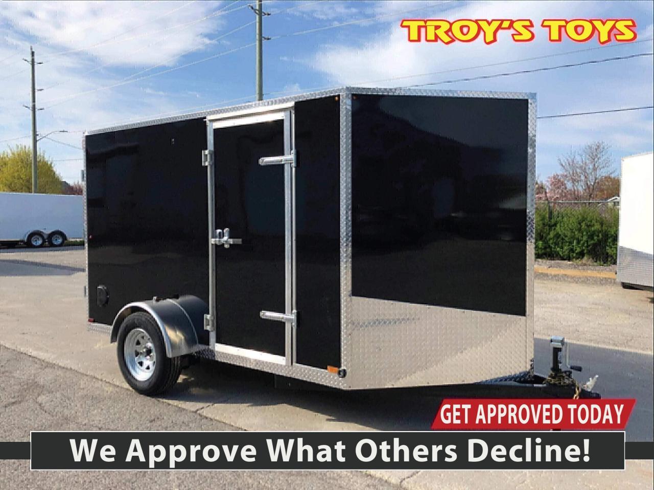 Text or Call 519-400-6666 for quick response!

Canadian Built Trailers - Cargo Trailers

Custom build your trailer at Troys Toys today! Visit our website www.troystoys.net for full inventory.

OVER 100 TRAILERS IN STOCK!!

*Prices do not include sales tax or registration*



This Model:

2019 CTC 6X10 V-Nose

(Size does not include the v-nose; size plus the v-nose)

HEIGHT: 6

COLOUR: Black

FRAME: Steel

REAR DOOR: Barn 

15 RADIAL TIRES ON: 15 Galvanized Wheels 

AXLE(S) TYPE: Single, dropped

AXLE(S) CAPACITY: 3500lb/ea

HITCH: 2" Ball

JACK: 2,000 Lb.

OTHER OPTIONS: RV Latch, Stabilizer Jacks, Pressure Treated Plywood Flooring



Standard Options with all CTC Trailers:

Screwless exterior cladding (.30) with checker plate trim all around

Polished aluminum fenders

One piece aluminum roof

Angled diamond checker plate stone guard on v-nose

16 o/c square tubing frame (Roof, Walls & Floor)

Curb-side man-door

3/4 fir plywood floor

3/8 fir plywood on walls

Exterior L.E.D lighting

Side Vents 

Bar Lock



For the full 2019 Canadian Trailer Company Lineup, please visit www.canadiantrailercompany.net



All trailers come with a 3-year manufacturers warranty. Some conditions apply. See store for details.
