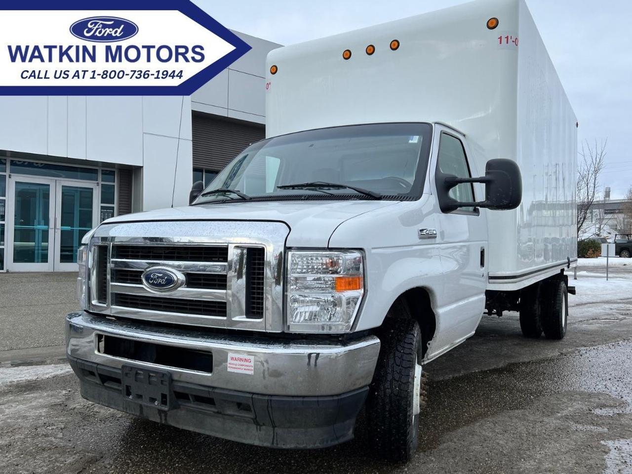 <p>The Ultimate Commercial Cube Van. Equipped with spacious cargo area with accessible ramps and easy lift door. GVWR: 6,577 kgs (14,500 lbs) Payload Package, Block Heater, 4.56 Axle Ratio, HD 210 Amp Alternator, Solid axle rear suspension w/leaf springs, Front Suspension w/Coil Springs,&nbsp;78-Amp/Hr 750CCA Maintenance-Free Battery, Hydraulic Power-Assist Steering, 4073.3 Kgs Maximum Payload, HD shock absorbers, 208.2 L Fuel Tank, Front And Rear Anti-Roll Bars, Rear-wheel drive, Single stainless steel exhaust, Manual 1st Row Windows, Manual air conditioning, Urethane Gear Shifter Material, 4-Way Driver Seat -inc: Manual Recline and Fore/Aft Movement,&nbsp;Front vinyl headliner, Gauges -inc: Speedometer, Odometer, Voltmeter, Oil Pressure, Engine Coolant Temp, Tachometer and Trip Odometer, FordPass Connect 4G Selective Service Internet Access, 2 12V DC Power Outlets, Fixed Front Head Restraints, Driver And Passenger Door Bins, Analog Appearance, Front Only Vinyl/Rubber Floor Covering, 4-Way Passenger Seat -inc: Manual Recline and Fore/Aft Movement,&nbsp;Regular Dome Lighting, Driver And Front Passenger Armrests</p><p>We pride ourselves on our slogan, Taking Care of Customers...For Life! Our full-service dealership is here to help you with all your vehicle needs: Service, Parts & Sales.&nbsp;</p><p><em>All sale prices are plus applicable taxes and a $595 Documentation fee.&nbsp;</em></p>