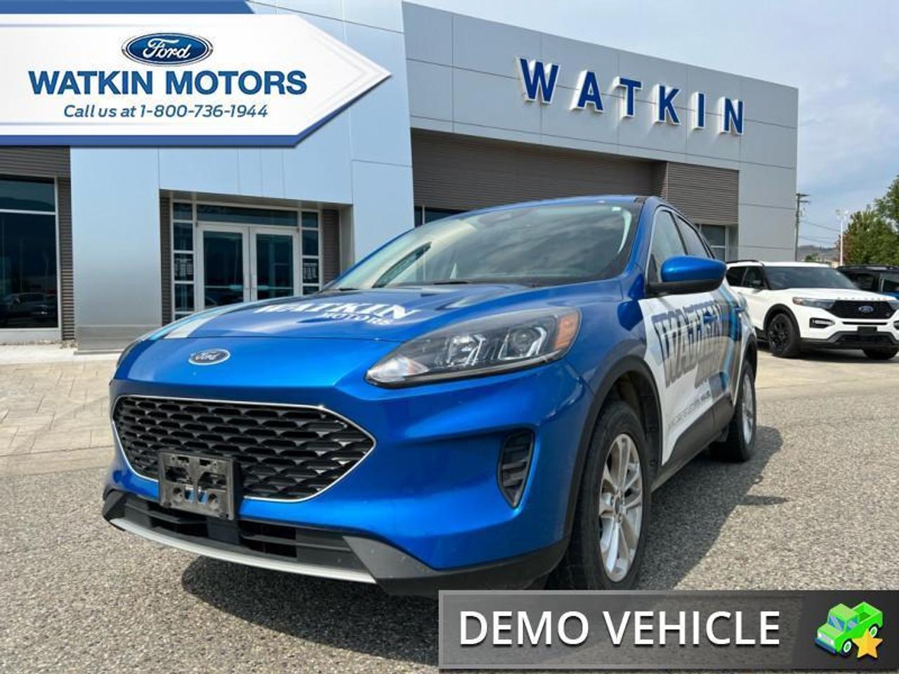 <p><strong>Ford Co-Pilot360 Assist+, Cold Weather Package, 200A Equipment Group!</strong><br /><br /><br /><br />The Ford Escape has been redesigned to be more powerful, more comfortable, and more stylish. <br /><br />The Ford Escape was built for an active lifestyle and offers plenty of options for you to hit the road in your own individual style. Whether you need a family SUV for soccer practice, a capable adventure vehicle, or both, the versatile Ford Escape has you covered. Built for those who live on the go, the Ford Escape was made to be unstoppable.<br /><br />This velocity blue metallic SUV has an automatic transmission and is powered by a 181HP 1.5L 3 Cylinder Engine.<br /><br />Our Escapes trim level is SE AWD. Upgrading to this Ford Escape SE Hybrid is a great choice as it comes loaded with heated front seats, stylish aluminum wheels and Fords SYNC 3 infotainment system complete with a large touchscreen, Apple CarPlay and Android Auto. Additional features include SiriusXM radio, FordPass Connect 4G LTE, a smart device remote starter and unique exterior accents. For added convenience and safety this Escape also comes with a 60-40 split-folding rear seat, remote keyless entry with a proximity key plus Ford Co-Pilot360 that features lane keep assist, a rear view camera, blind spot detection, automatic emergency braking and cross traffic alert. This vehicle has been upgraded with the following features: Ford Co-pilot360 Assist+, Cold Weather Package, 200a Equipment Group. <br /><br /><br />To apply right now for financing use this link : <a href=https://www.watkinmotors.com/financing/ target=_blank rel=noopener>https://www.watkinmotors.com/financing/</a><br /><br /><br /><br />Buy this vehicle now for the lowest bi-weekly payment of <strong>$267.55</strong> with $0 down for 84 months @ 8.99% APR O.A.C. ( Plus applicable taxes - 595 Documentation Fee / Total Obligation of $48695 ). See dealer for details. <br /><br />Watkin Motors is a family run Ford Dealership serving the Okanagan Valley with the Best Prices, Selection & Service since 1915.<br /><br />Taking Care of Customers...for Life!<br /><br />Come by and check out our fleet of 20+ used cars and trucks and 80+ new cars and trucks for sale in Vernon. o~o</p>