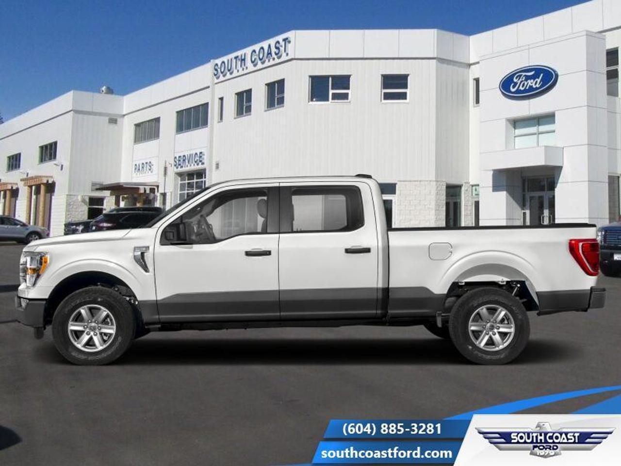 <b>Leather Seats, FX4 Off-Road Package, Premium Audio, Remote Engine Start, XLT Black Appearance Package!</b><br> <br>   A true class leader in towing and hauling capabilities, this 2022 Ford F-150 isnt your usual work truck, but the best in the business. <br> <br>The perfect truck for work or play, this versatile Ford F-150 gives you the power you need, the features you want, and the style you crave! With high-strength, military-grade aluminum construction, this F-150 cuts the weight without sacrificing toughness. The interior design is first class, with simple to read text, easy to push buttons and plenty of outward visibility. With productivity at the forefront of design, the F-150 makes use of every single component was built to get the job done right!<br> <br> This oxford white Crew Cab 4X4 pickup   has a 10 speed auto transmission and is powered by a  400HP 5.0L 8 Cylinder Engine.<br> <br> Our F-150s trim level is XLT. Upgrading to the class leader, this Ford F-150 XLT comes very well equipped with remote keyless entry and remote engine start, dynamic hitch assist, Ford Co-Pilot360 that features lane keep assist, pre-collision assist and automatic emergency braking. Enhanced features include aluminum wheels, chrome exterior accents, SYNC 3 with enhanced voice recognition, Apple CarPlay and Android Auto, FordPass Connect 4G LTE, steering wheel mounted cruise control, a powerful audio system, cargo box lights, power door locks and a rear view camera to help when backing out of a tight spot. This vehicle has been upgraded with the following features: Leather Seats, Fx4 Off-road Package, Premium Audio, Remote Engine Start, Xlt Black Appearance Package, 20 Inch Aluminum Wheels, Tailgate Step. <br><br> View the original window sticker for this vehicle with this url <b><a href=http://www.windowsticker.forddirect.com/windowsticker.pdf?vin=1FTFW1E56NFC28253 target=_blank>http://www.windowsticker.forddirect.com/windowsticker.pdf?vin=1FTFW1E56NFC28253</a></b>.<br> <br>To apply right now for financing use this link : <a href=https://www.southcoastford.com/financing/ target=_blank>https://www.southcoastford.com/financing/</a><br><br> <br/>    2.99% financing for 84 months. <br> Buy this vehicle now for the lowest bi-weekly payment of <b>$437.76</b> with $0 down for 84 months @ 2.99% APR O.A.C. ( Plus applicable taxes -  and $595 Administration Fee included   / Total Obligation of $80267  ).  Incentives expire 2023-02-28.  See dealer for details. <br> <br>Call South Coast Ford Sales or come visit us in person. Were convenient to Sechelt, BC and located at 5606 Wharf Avenue. and look forward to helping you with your automotive needs. <br><br> Come by and check out our fleet of 20+ used cars and trucks and 50+ new cars and trucks for sale in Sechelt.  o~o