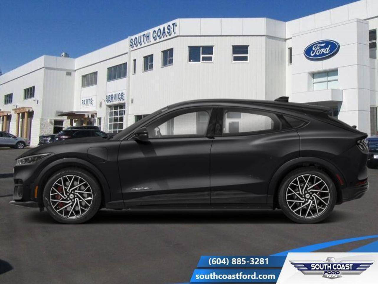 <b>20 inch Aluminum Wheels!</b><br> <br>   The future is electrifying, and this Mustang Mach-E is leading the charge. <br> <br>The iconic Mustang name is taking a step into the future with this new Mustang Mach-E. With a design inspired by classic lines and aggressive stance of the legendary pony car, this Mustang Mach-E turns heads while lowering your gas bill. On top of the incredible design, this Mustang offers true performance, practical cargo space, and cutting edge technology to keep you comfortable and connected.<br> <br> This shadow black SUV  has an automatic transmission.<br> <br> Our Mustang Mach-Es trim level is GT Performance Edition. Sitting atop the Mach-E range, this GT Performance edition is fully decked with sport-tuned adaptive suspension and ActiveX upholstery with Miko perforated reflective inserts, in addition to a fixed dual-panel glass sunroof, a premium Bang & Olufsen audio system, upgraded aluminum wheels and a power liftgate for rear cargo access. Other features include a fast charging system, LED lights with automatic high beams, heated bucket seats with driver seat power adjustment and lumbar support, a heated steering wheel, dual-zone climate control, FordPass Connect mobile hotspot internet access, and an expansive 15.5-inch infotainment screen powered by SYNC 4, bundled with wireless Apple CarPlay and Android Auto, inbuilt navigation, and SiriusXM satellite radio. Road safety is taken care of by a host of features including adaptive cruise control, Ford Co-Pilot360 with blind spot monitoring and pre-collision alert with automatic emergency braking, lane keeping assist, lane departure warning, front and rear parking sensors, driver monitoring alert, evasive steering assist, an aerial view camera system, and Fords Mykey system. Additional features include 60/40 folding rear seats, proximity key with push button start, and so much more. This vehicle has been upgraded with the following features: 20 Inch Aluminum Wheels. <br><br> View the original window sticker for this vehicle with this url <b><a href=http://www.windowsticker.forddirect.com/windowsticker.pdf?vin=3FMTK4SX0PMA23659 target=_blank>http://www.windowsticker.forddirect.com/windowsticker.pdf?vin=3FMTK4SX0PMA23659</a></b>.<br> <br>To apply right now for financing use this link : <a href=https://www.southcoastford.com/financing/ target=_blank>https://www.southcoastford.com/financing/</a><br><br> <br/>    6.49% financing for 84 months. <br> Buy this vehicle now for the lowest bi-weekly payment of <b>$701.88</b> with $0 down for 84 months @ 6.49% APR O.A.C. ( Plus applicable taxes -  and $595 Administration Fee included   / Total Obligation of $127911   / Federal Luxury Tax of $427.00 included.).  Incentives expire 2023-02-28.  See dealer for details. <br> <br>Call South Coast Ford Sales or come visit us in person. Were convenient to Sechelt, BC and located at 5606 Wharf Avenue. and look forward to helping you with your automotive needs. <br><br> Come by and check out our fleet of 20+ used cars and trucks and 50+ new cars and trucks for sale in Sechelt.  o~o