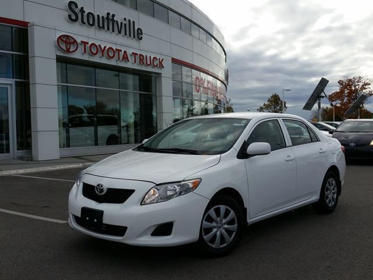 This Alpine White 2010 Toyota Corolla is the CE Model. This Corolla is just in OFF-LEASE and has had only ONE-Previous Owner.  This vehicle qualifies for our Toyota Certified Pre-Owned Program. What does that mean? It means this vehicle has been reconditioned to the Highest of Toyotas Standards! Recent Reconditioning includes a FRESH Oil Change, NEW Wiper Blades, NEW Cabin Air Filter, NEW Engine Air Filter, FRESH Brake Fluid, NEW Front Brake Rotors, NEW Rear Brake Drum, and a Front and Rear Brake Service. Call in for more information and to book your Road Test Today!