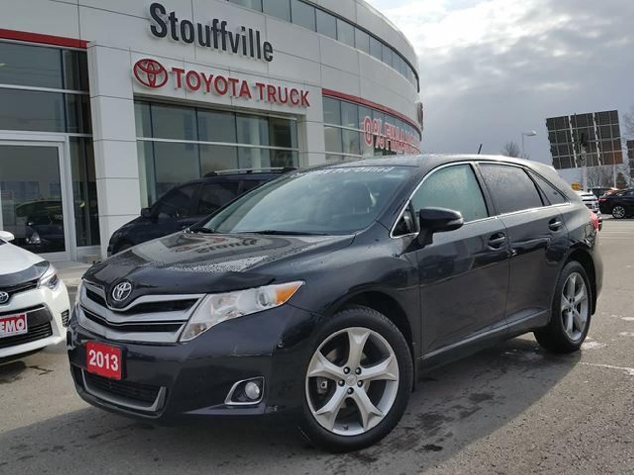 This Cosmic Gray Mica 2013 Toyota Venza is the XLE V6 Model. This Venza just came in OFF-LEASE, has had ONE-Previous Owner and is ACCIDENT-FREE! This vehicle is equipped with Alloy Rims, Back-Up Camera, Dual Moonroof, Leather Seats, Bluetooth, Cruise Control, Fog Lamps and much more! This vehicle qualifies for our Toyota Certified Pre-Owned Program. What does that mean? It means this vehicle has been reconditioned to the Highest of Toyotas Standards! Recent Reconditioning includes a FRESH Oil Change, NEW Cabin Air Filter, NEW Front Brake Pads and Rotors, and NEW Rear Brake Pads and Rotors! Call in today for more information and to book your Road Test Today!