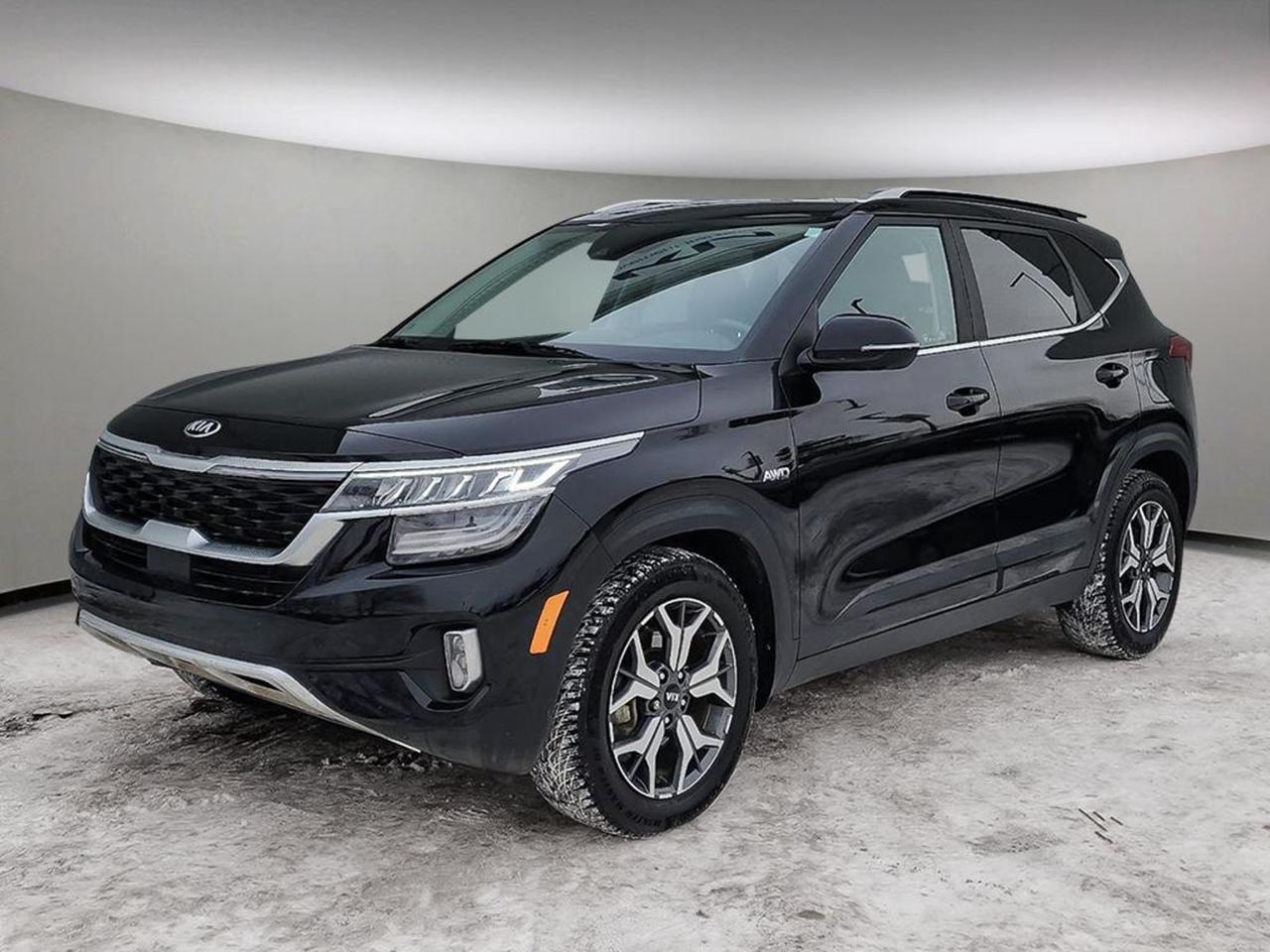 KIA SELTOS EX PREMIUM AWD; NAV, RADAR CRUISE, UVO, LEATHER, SUNROOF, SMART KEY, CAR STARTER, HEATED/COOLED SEATS, BACKUP CAMERA, BLIND-SPOT, ANDROID AUTO, APPLE CARPLAY!!!IN HOUSE FINANCING, IN HOUSE LEASING AVAILABLE O.A.C.This 2021 KIA SELTOS EX PREMIUM AWD is our newest subcompact SUV built from the ground up with the driver in mind. Very nicely loaded with features and comes with:Seltos EX PREMIUM AWD Extras;10.25 Touch screen with navigation,Air-Cooled front sets,Heated second row seats,UVO Intelligence app integration,Qi Wireless cell phone charger,Smart cruise control (SCC),7 supervision cluster,Power drivers and passenger seat,Advanced Forward Collision ASSIST (FCA),Highway driving assist,LED headlights and fog lights,18 Alloy wheels,UVO Intelligence App;Remote start with remote climate control,Remote door lock/unlock, horn/lights, status check,Maintenance alert, Monthly vehicle health report,Auto diagnostic trouble code notification with on-demand diagnostics,Driving information,Automatic collision notification with S.O.S. emergency assistance,Enhanced roadside assistance,Find My Car,Destination search,Plus all the features from the Seltos EX AWD:Technology;Smart key with push button start,Remote car starter,DynaMax Intelligent All-Wheel Drive,Backup camera,Apple CarPlay and Android Auto,Bluetooth with AM/FM/USB player,Idle stop and go technology,Cruise control,Comfort;Leather seats,Automatic climate control with air conditioning,Power windows/locks/mirrors,Automatic headlights,Leather multi-function steering wheel,Winter Comfort;Heated seats,Heated steering wheel,Heated washer nozzles,Heated mirrors,Safety;Blind spot monitoring system with rear cross traffic alert,Safe exit assist,6 airbags,Forward Collision Avoidance Assist (FCA),Lane Keep Assist (LKA)Lane Follow Assist (LFA)Rear cross-traffic Avoidance Assist,4 Wheel ABS disk brakes,Electronic stability control,Hill assist control.Downhill brake control,Vehicle immobilizer,Tire pressure monitor system,Rear seat Occupant alert,Exterior;Sunroof,18 Alloy wheels,LED headlights and fog lights,LED rear taillights,Roof rails,Why keep searching for your next vehicle when youve already found the best bang-for-your-buck 2021 Kia Seltos Edmonton has to offer? This all-new SUV has available All-Wheel Drive, to provide better traction and handling in any driving conditions. With Drive Mode Select, you can enjoy your preferred ride in the Kia Seltos, Edmonton  relaxing, fuel-efficient or sporty  whenever you want it. This Edmonton Kia Seltos has an available Advanced Forward Collision-Avoidance Assist system, Apple Carplay and Android Auto, and Lane Follow Assist. So, if youre looking for a 2021 Kia Seltos for sale in Edmonton, visit Go Kia South today!Find out today why KIA has been the #1 pick for 6 consecutive years by J.D. Power for Initial Quality Study (IQS) for a mass-market automotive brand!!! Were so sure of our vehicles that we offer an industry leading 5-year/100,000 km worry-free comprehensive warranty covering virtually the entire vehicle, and a 5-year/100,000 km Powertrain Warranty covering the engine, transmission, axles, differentials and driveshafts.Go Kia has the right Kia to suit your needs! Our professional sales team speaks your language, literally  we speak several different languages, including Bangla, Hindi, Urdu, Punjabi, and Korean. We want to help you find the Kia that fits both your lifestyle and budget! Visit or call us today and check out our Google reviews  they tell our story!At Go Kia, were happy to help! Proudly serving Edmonton and all of Alberta including St. Albert, Wetaskiwin, Fort McMurray, Grande Prairie, Drayton Valley, Nisku, Leduc, Rimby, Hinton, St. Paul, Lloydminster, Edson and all of western Canada!An AMVIC Licensed Business.   **Price includes all fees and delivery and destination charge**Special pricing applies to cash purchase only and not applicable for subvented financing, other offers may be available.