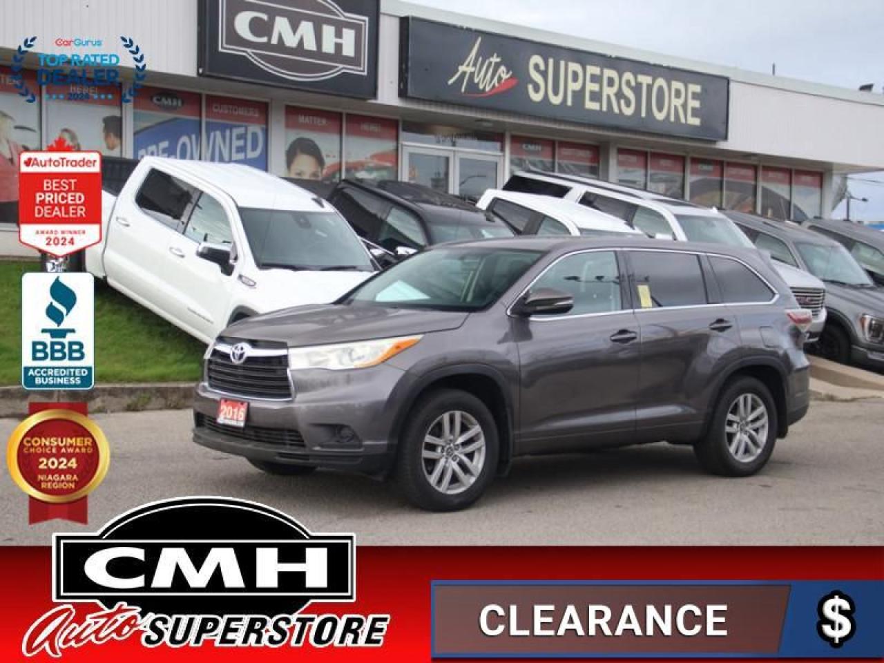 Used 2016 Toyota Highlander LE  CAM BLUETOOTH 8-PASS 18-AL for sale in St Catharines, ON