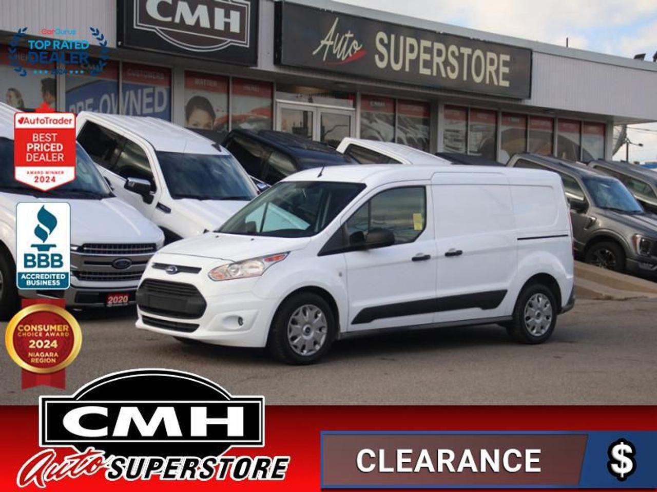 <b>ONLY 14,000 KMS !! STEERING WHEEL CONTROLS, CRUISE CONTROL, POWER WINDOWS, POWER LOCKS, POWER MIRRORS, AIR CONDITIONING, MIRROR DEFROSTER, AUXILIARY PORT, CD PLAYER, 16-INCH STEEL WHEELS W/ PLASTIC COVERS<br></b><br>  <br>CMH certifies that all vehicles meet DOUBLE the Ministry standards for Brakes and Tires<br><br> <br>    This  2018 Ford Transit Connect Van is for sale today. <br> <br>Ford changed the way we think about city vans with the Transit Connect. Fuel efficient engines make this van economical and a front-wheel drive configuration gives it all-season driveability. This Transit Connect is a hard worker that can haul plenty of payload and boasts impressive towing capacity. Get the job done with the Ford Transit Connect. This low mileage  van has just 14,048 kms. Its  white in colour  and is major accident free based on the <a href=https://vhr.carfax.ca/?id=ACtc+c4PyYozytvAdaoeYtbM68nIYyBL target=_blank>CARFAX Report</a> . It has an automatic transmission and is powered by a   2.5L 4 Cylinder Engine. <br> <br> Our Transit Connect Vans trim level is XLT. The XLT trim on this Ford Transit Connect is a work van that offers an excellent value. It has 180-degree opening swing-out barn door style rear cargo doors making loading the huge cargo area a breeze. You get an overhead storage shelf runs the full width of the front row, fog lights, air conditioning, power mirrors, cruise control, and more. This vehicle has been upgraded with the following features: Fog Lamps,  Air Conditioning,  Cruise Control,  Power Windows  . <br> To view the original window sticker for this vehicle view this <a href=http://www.windowsticker.forddirect.com/windowsticker.pdf?vin=NM0LS7F79J1369386 target=_blank>http://www.windowsticker.forddirect.com/windowsticker.pdf?vin=NM0LS7F79J1369386</a>. <br/><br> <br>To apply right now for financing use this link : <a href=https://www.cmhniagara.com/financing/ target=_blank>https://www.cmhniagara.com/financing/</a><br><br> <br/><br>Trade-ins are welcome! Financing available OAC ! Price INCLUDES a valid safety certificate! Price INCLUDES a 60-day limited warranty on all vehicles except classic or vintage cars. CMH is a Full Disclosure dealer with no hidden fees. We are a family-owned and operated business for over 30 years! o~o