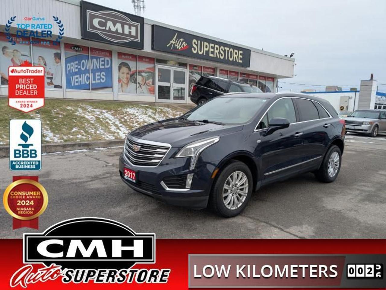 <b>ONLY 66,000 KMS !! REAR CAMERA, PARKING SENSORS, APPLE CARPLAY, ANDROID AUTO, STEERING WHEEL CONTROLS, BEIGE LEATHER, POWER SEATS, HEATED SEATS, DUAL CLIMATE CONTROLS, REMOTE START, HOME REMOTES, POWER LIFTGATE, PROXIMITY KEY, BUTTON START, 18-IN ALLOYS<b</b><br>  <br>CMH certifies that all vehicles meet DOUBLE the Ministry standards for Brakes and Tires<br><br> <br>    This  2017 Cadillac XT5 is for sale today. <br> <br>The Cadillac XT5 crossover was crafted to help you outsmart whatever task you have at hand. Its generously sized interior is filled with advanced features to help keep you safe and connected, while the chiseled exterior lines make a striking statement. A thoroughly progressive vehicle both inside and out, the XT5 was designed to accommodate all of your needs, while expressing your distinctive sense of class and style.This low mileage  SUV has just 65,535 kms. Its  dark blue in colour  . It has an automatic transmission and is powered by a  310HP 3.6L V6 Cylinder Engine. <br> <br>To apply right now for financing use this link : <a href=https://www.cmhniagara.com/financing/ target=_blank>https://www.cmhniagara.com/financing/</a><br><br> <br/><br>Trade-ins are welcome! Financing available OAC ! Price INCLUDES a valid safety certificate! Price INCLUDES a 60-day limited warranty on all vehicles except classic or vintage cars. CMH is a Full Disclosure dealer with no hidden fees. We are a family-owned and operated business for over 30 years! o~o