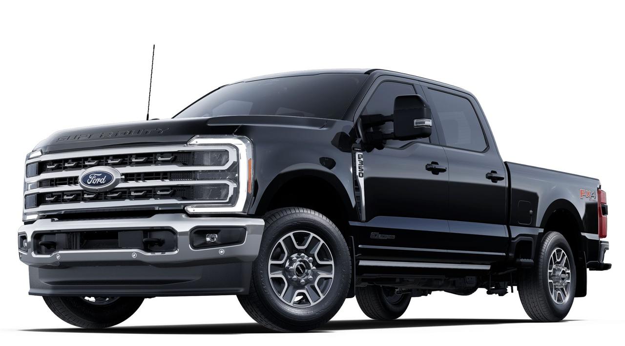 <p>Behold the all-new 2025 Ford Super Duty F-350 SRW LARIAT, a titan of the road now available at Key West Ford. This Agate Black Metallic beast is more than just a truck; its a statement. With its commanding presence, the Crew Cab and 8 box configuration offer unparalleled space and capability. The robust diesel engine, paired with a smooth 10-speed automatic transmission and 4-wheel drive, ensures youre ready to conquer any terrain or task. From its bold chrome grille to its practical boxside steps, every detail is meticulously crafted for both style and functionality.</p>
<p>This Super Duty is loaded with features designed to elevate your driving experience. Imagine effortlessly maneuvering trailers with Pro Trailer Hitch Assist and Pro Trailer Backup Assist, while the 360-degree camera system provides a comprehensive view of your surroundings. Sink into the heated and ventilated front ActiveX seats, grip the heated leatherette steering wheel, and let the B&O Unleashed Sound System by Bang & Olufsen envelop you in crystal-clear audio. The LARIAT Ultimate Package ensures youre equipped with advanced safety technologies like Adaptive Cruise Control with Stop-and-Go and Lane-Keeping System, providing peace of mind on every journey. And for those who demand ultimate capability, the FX4 Off-Road Package, complete with skid plates and tuned shocks, transforms this truck into an off-road conqueror.</p>
<p><strong><em>Powered by AutoIntelligence™</em></strong>
Vehicle information has been generated using artificial intelligence and is provided for informational purposes only. While efforts are made to ensure accuracy, please confirm all details directly with the dealer.</p>
<p>Advertised pricing is net of applicable Ford incentives, which eligibility may vary. Financing offers are available on approved credit; total cash back amounts will be added to the finance contract. Pricing may include non-combinable offers and may not be compatible with Ford subvented interest rates. Government rebates are taxable and applied as a post-tax down payment, not as a discount on the vehicles price. All promotions are subject to terms and conditions. New vehicle pricing excludes the following fees: $699 Documentation Fee, $349 Registration and Insurance Transfer Fee, and $695 Finance Administration Fee (if financing) and applicable levies and taxes. See Key West Ford for complete details. Dealer #7485</p>