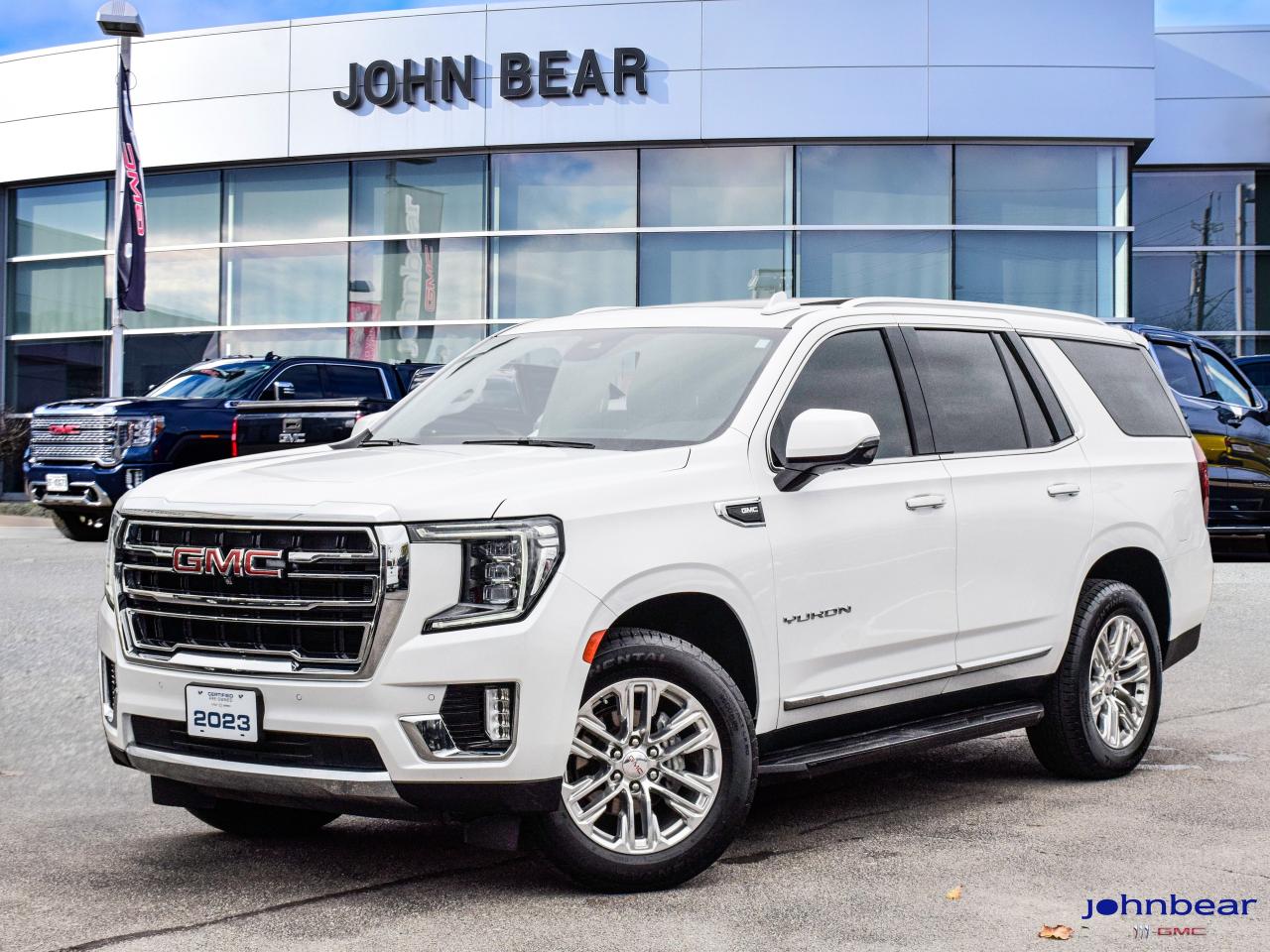 2023 GMC Yukon SLT      *REMOTE START*, *LEATHER*, *PANORAMIC ROOF*, *NAVIGATION*, *SUNROOF*, *BACK-UP CAMERA*, *NOT A RENTAL*, *BOUGHT HERE AND SERVICED HERE*, *LOCAL TRADE*, *GM FACTORY CERTIFIED*, *MOONROOF*, *MARKET VALUE PRICING*, *CLEAN CARFAX REPORT*, *LANE DEPARTURE WARNING*, 4WD.      EcoTec3 5.3L V8 10-Speed Automatic with Overdrive 4WD      Certified. Certification Program Details: * 4.99% APR Financing on Select Models for 24mo* of PreOwned Vehicles * 3-month or 5,000 kilometres Comprehensive Limited Warranty Coverage * 24/7 Roadside Assistance * CARFAX® Vehicle History Report Sirius XM 3 months prepaid service * 150-Point Inspection * 30 Days or 2,500 kilometres exchange privilege SEE DEALER FOR ADDITIONAL DETAILS      John Bear Buick GMC offers many automotive products and services. When you visit our store, what you can expect is quality both in our selection of pre-owned vehicles and from our world-class sales team. We offer Market Based Pricing with some of the best value in the Niagara region.