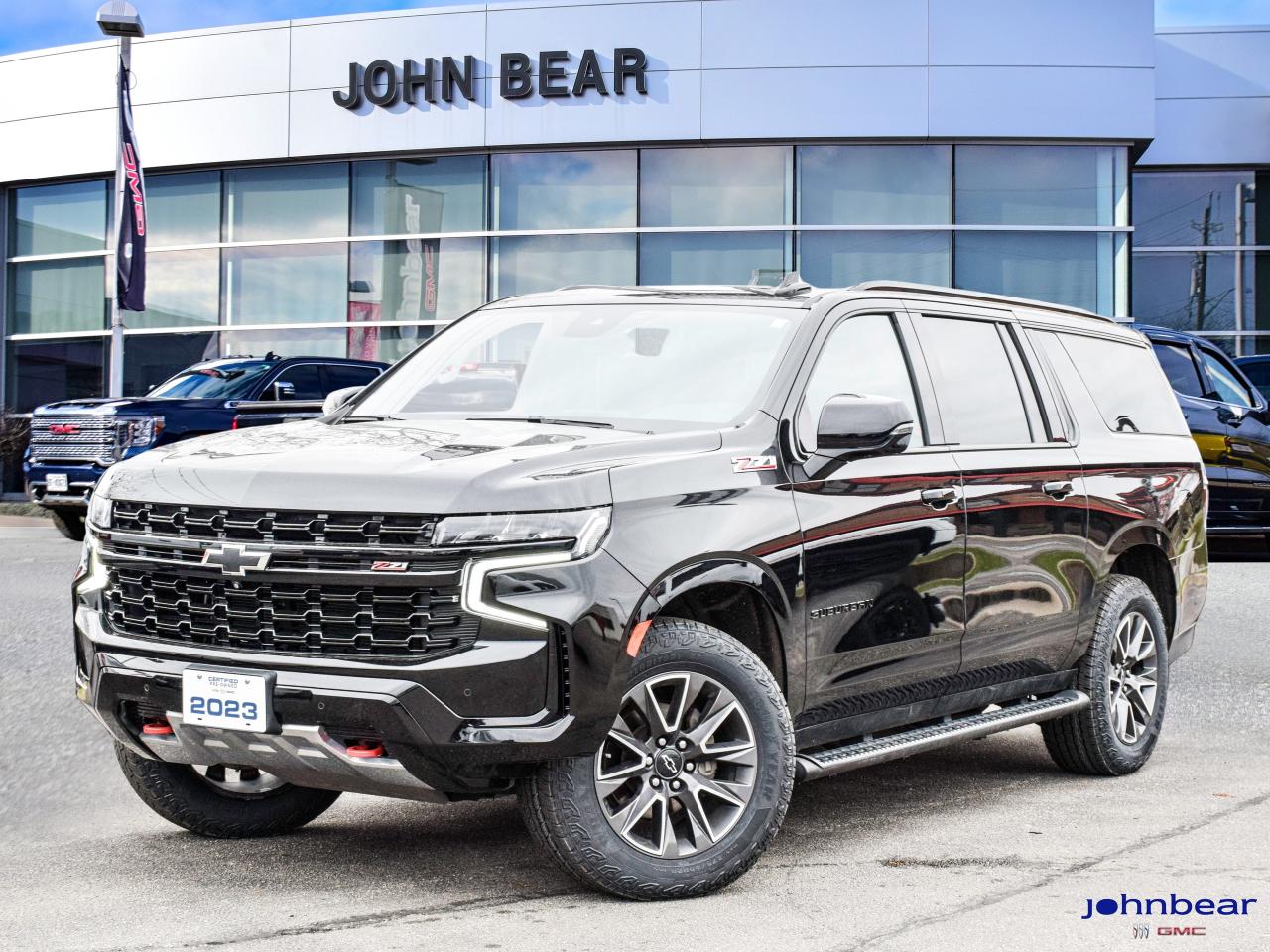 2023 Chevrolet Suburban Z71      *REMOTE START*, *LEATHER*, *PANORAMIC ROOF*, *NAVIGATION*, *SUNROOF*, *BACK-UP CAMERA*, *NOT A RENTAL*, *LOCAL TRADE*, *GM FACTORY CERTIFIED*, *MOONROOF*, *MARKET VALUE PRICING*, *CLEAN CARFAX REPORT*, *LANE DEPARTURE WARNING*.      EcoTec3 5.3L V8 10-Speed Automatic with Overdrive 4WD      Certified. Certification Program Details: * 4.99% APR Financing on Select Models for 24mo* of PreOwned Vehicles * 3-month or 5,000 kilometres Comprehensive Limited Warranty Coverage * 24/7 Roadside Assistance * CARFAX® Vehicle History Report Sirius XM 3 months prepaid service * 150-Point Inspection * 30 Days or 2,500 kilometres exchange privilege SEE DEALER FOR ADDITIONAL DETAILS      John Bear Buick GMC offers many automotive products and services. When you visit our store, what you can expect is quality both in our selection of pre-owned vehicles and from our world-class sales team. We offer Market Based Pricing with some of the best value in the Niagara region.