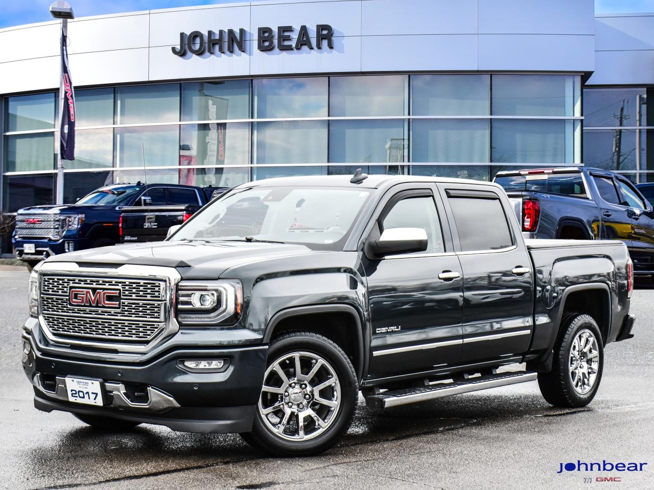 2017 GMC Sierra 1500 Denali      *REMOTE START*, *LEATHER*, *NAVIGATION*, *SUNROOF*, *BACK-UP CAMERA*, *NOT A RENTAL*, *LOCAL TRADE*, *MOONROOF*, *MARKET VALUE PRICING*, 8-Speed Automatic with Overdrive, 4WD, Jet Black w/Leather Appointed Seat Trim.      EcoTec3 5.3L V8 8-Speed Automatic with Overdrive 4WD      Certified. Certification Program Details: 30 Days on Safety Related Items.      John Bear Buick GMC offers many automotive products and services. When you visit our store, what you can expect is quality both in our selection of pre-owned vehicles and from our world-class sales team. We offer Market Based Pricing with some of the best value in the Niagara region.