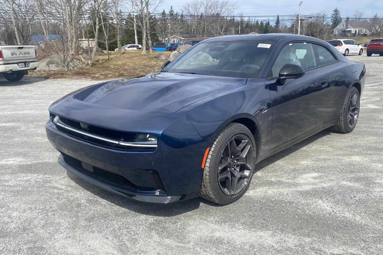 <p>R/T CHARGER DAYTONA AWD!&nbsp; The Electric Sports car! 70 Kw/496 Horse Power electric drive power output, 400V G2500 Fr/Rr Electric Drive Motors, 500 km range of normal driving, powershot, performance pages, high speed overtake warning, Fratzonic chambered exhaust, Daytona interior Badge, leather wrap pistol shift know, ventilated/heated power leatherette front seats, heated 2nd row seats, heated washer knozzles, active driving assist system, adaptive cruise, blind spot detection, active lane management, surround view camera, wireless charging pad, 9 Alpine speakers with subwoofer, 12 screen with nav, and a FRUNK !</p>