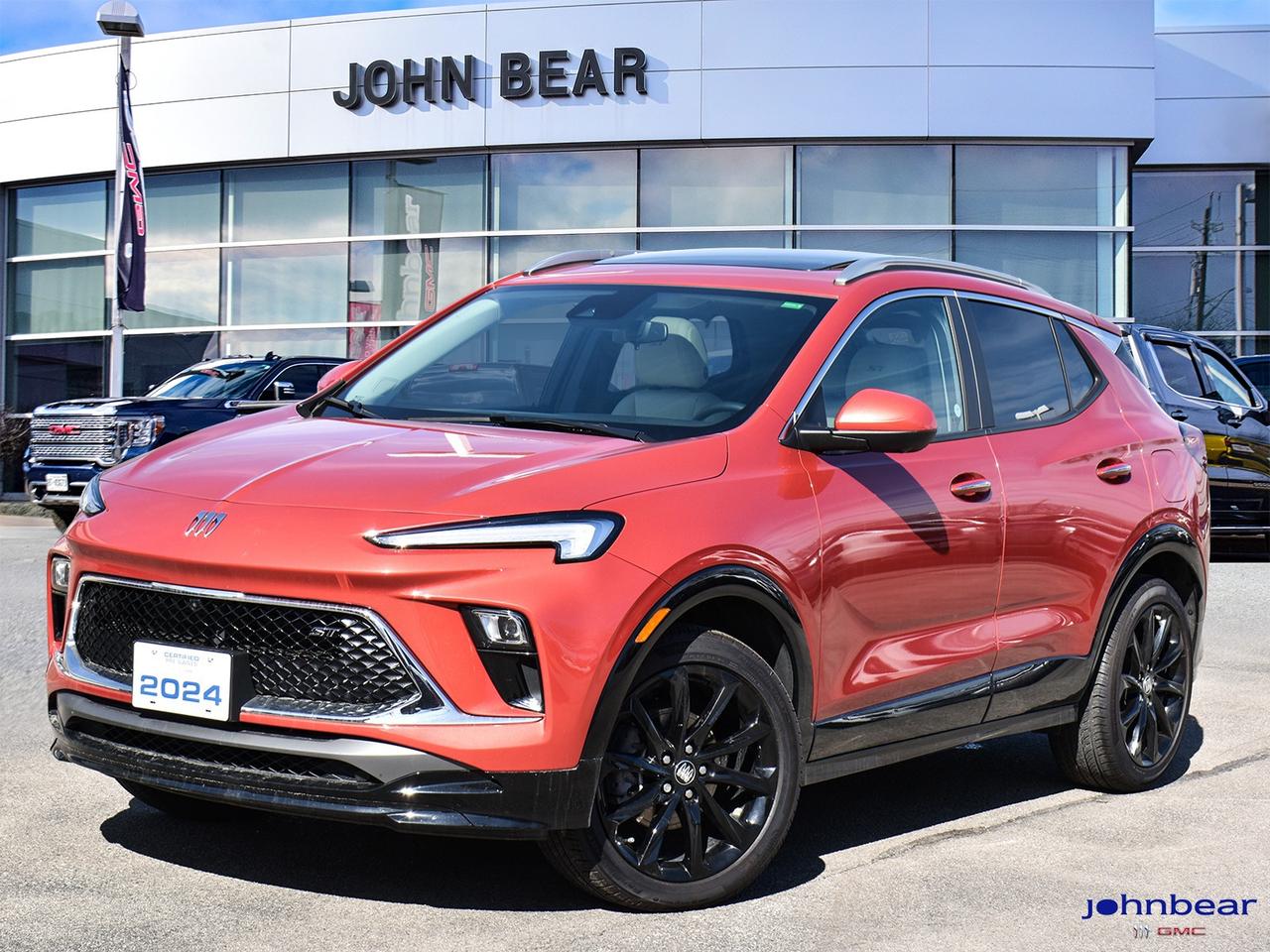 2024 Buick Encore GX Sport Touring      *REMOTE START*, *LEATHER*, *PANORAMIC ROOF*, *SUNROOF*, *BACK-UP CAMERA*, *NOT A RENTAL*, *LOCAL TRADE*, *GM FACTORY CERTIFIED*, *MOONROOF*, *MARKET VALUE PRICING*, *ONE OWNER*, *CLEAN CARFAX REPORT*, *LANE DEPARTURE WARNING*, BUICK DRIVER CONFIDENCE.      Recent Arrival!    ECOTEC 1.3L Turbo 9-Speed Automatic AWD      Certified. Certification Program Details: * 3.99% APR Financing on Select Models for 24mo* of PreOwned Vehicles * 3-month or 5,000 kilometres Comprehensive Limited Warranty Coverage * 24/7 Roadside Assistance * CARFAX® Vehicle History Report Sirius XM 3 months prepaid service * 150-Point Inspection * 30 Days or 2,500 kilometres exchange privilege SEE DEALER FOR ADDITIONAL DETAILS      John Bear Buick GMC offers many automotive products and services. When you visit our store, what you can expect is quality both in our selection of pre-owned vehicles and from our world-class sales team. We offer Market Based Pricing with some of the best value in the Niagara region.