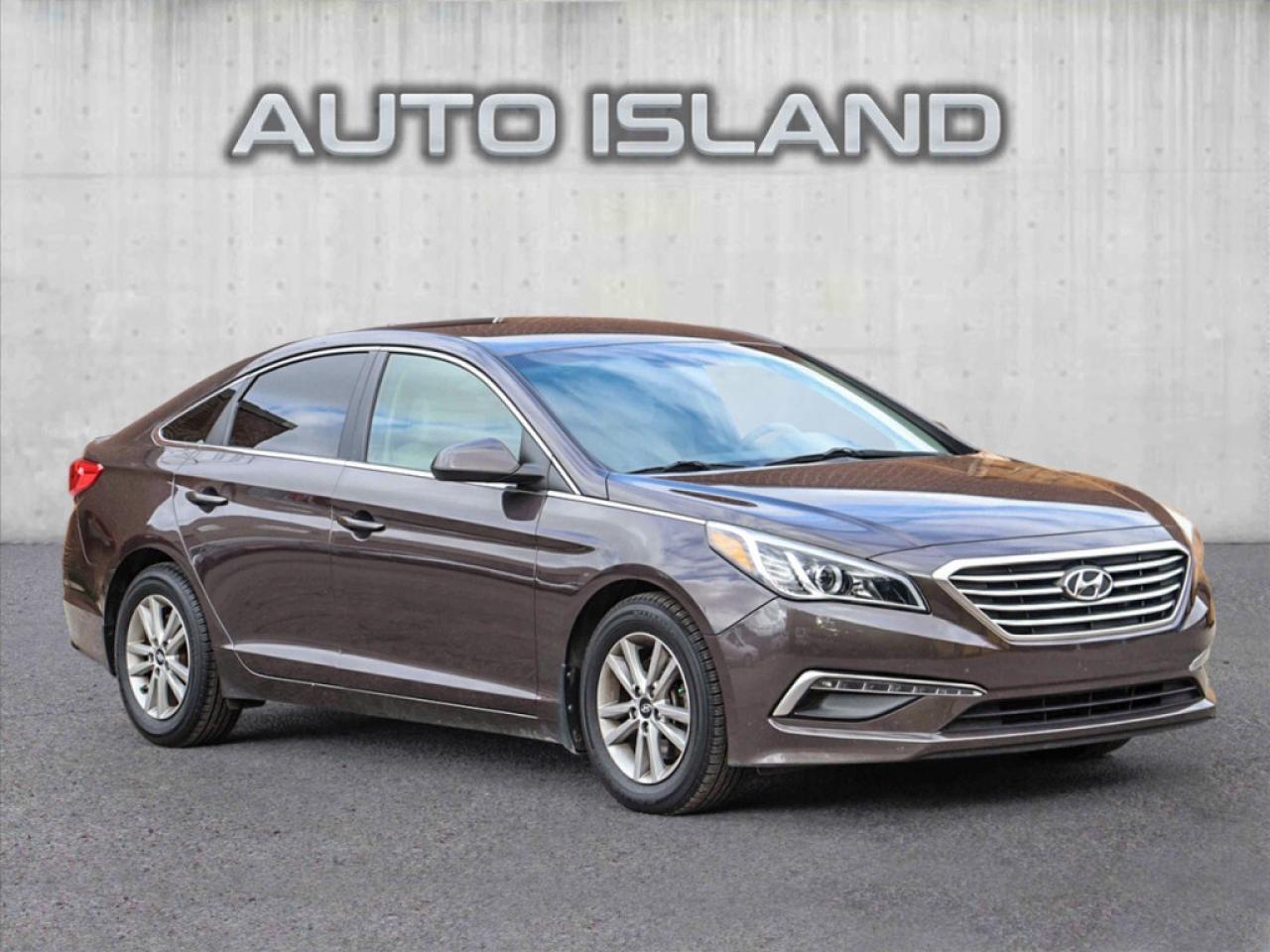 DEALER SERVICED, ACCIDENT-FREE, BLUETOOTH, AIR CONDITIONING, ALLOY WHEELS, CRUISE CONTROL, POWER WINDOWS & LOCKS — SPACIOUS, AND GREAT ON GAS!    This 2 015 Hyundai Sonata SE with the 2.4L engine has been fully dealer serviced and offers a comfortable, fuel-efficient drive. Equipped with Bluetooth, A/C, alloy wheels, cruise control, and full power options, it’s a reliable and practical sedan that’s been well maintained and ready for the road.         Auto Island Inc., North York  2555 Steeles Ave. West    www.autoislandinc.com     4.7 Google Rating and over 150 vehicles in stock, with more arriving daily! We take pride in offering top-quality vehicles and exceptional service. Our full-service mechanical shop is ready for all your maintenance needs, and every vehicle is professionally detailed and inspected – buy with confidence!    Payments as low as $0 down, up to 84 months, OAC. Good credit, bad credit, new credit? No problem – everyone’s approved! Easy online credit application available . Rates starting at 6.95% OAC – please call for details.    Please note: All prices are plus applicable taxes (HST) and licensing. No hidden surprises—just great vehicles and transparent deals. Certification is available for an additional $899. Without certification, as per OMVIC regulations, the vehicle is not drivable, not E-tested, and not certified.    Proudly serving the GTA and beyond: Peel, Halton, Brampton, Toronto, Burlington, Milton, Mississauga, Hamilton, Cambridge, London, Kitchener, Guelph, Orangeville, Newmarket, Barrie, Markham, Bolton, Caledon, Vaughan, Woodbridge, Etobicoke, Oakville, and more.    We carry all makes and models, including Mercedes, BMW, Audi, Jaguar, VW, Maserati, Porsche, Land Rover, Range Rover, Chrysler, Jeep, Honda, Toyota, Lexus, Infiniti, Acura, and more.