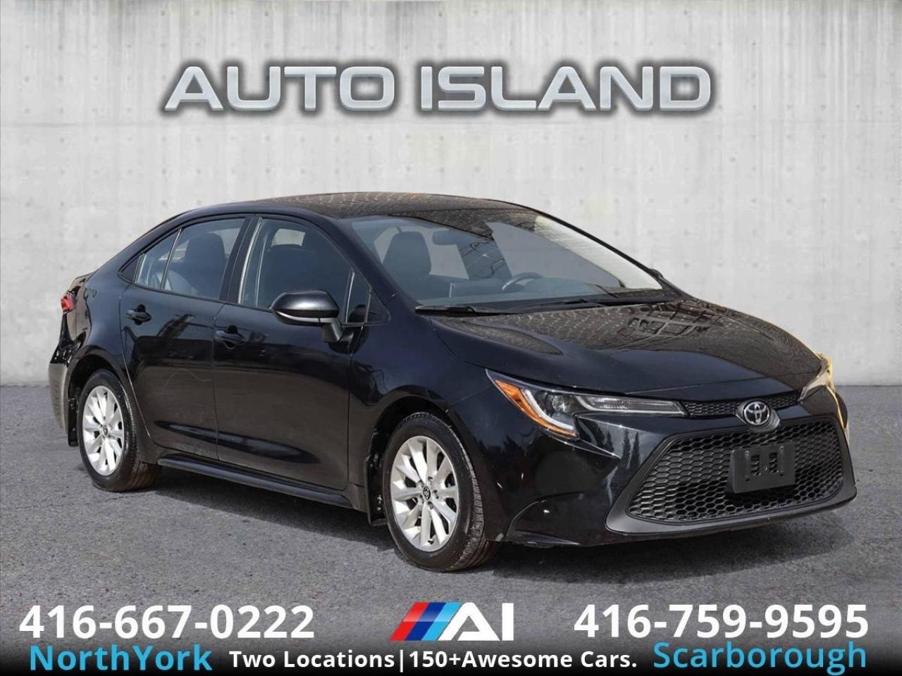 HEATED STEERING WHEEL, SUNROOF, ALLOY WHEELS, HEATED SEATS, BACKUP CAMERA, TOYOTA SAFETY SENSE, BLIND SPOT MONITOR — WELL MAINTAINED!    This 2020 Toyota Corolla LE with the Upgrade Package adds great comfort and safety touches like a heated steering wheel, power sunroof, blind spot monitor, and premium alloy wheels. Inside, enjoy heated front seats, a user-friendly touchscreen with backup camera, Bluetooth, and Toyota’s full Safety Sense suite including lane assist and adaptive cruise control. A stylish, practical sedan with an excellent reputation for reliability.         Auto Island Inc., North York  2555 Steeles Ave. West    www.autoislandinc.com     4.7 Google Rating and over 150 vehicles in stock, with more arriving daily! We take pride in offering top-quality vehicles and exceptional service. Our full-service mechanical shop is ready for all your maintenance needs, and every vehicle is professionally detailed and inspected – buy with confidence!    Payments as low as $0 down, up to 84 months, OAC. Good credit, bad credit, new credit? No problem – everyone’s approved! Easy online credit application available . Rates starting at 6.95% OAC – please call for details.    Please note: All prices are plus applicable taxes (HST) and licensing. No hidden surprises—just great vehicles and transparent deals. Certification is available for an additional $899. Without certification, as per OMVIC regulations, the vehicle is not drivable, not E-tested, and not certified.    Proudly serving the GTA and beyond: Peel, Halton, Brampton, Toronto, Burlington, Milton, Mississauga, Hamilton, Cambridge, London, Kitchener, Guelph, Orangeville, Newmarket, Barrie, Markham, Bolton, Caledon, Vaughan, Woodbridge, Etobicoke, Oakville, and more.    We carry all makes and models, including Mercedes, BMW, Audi, Jaguar, VW, Maserati, Porsche, Land Rover, Range Rover, Chrysler, Jeep, Honda, Toyota, Lexus, Infiniti, Acura, and more.
