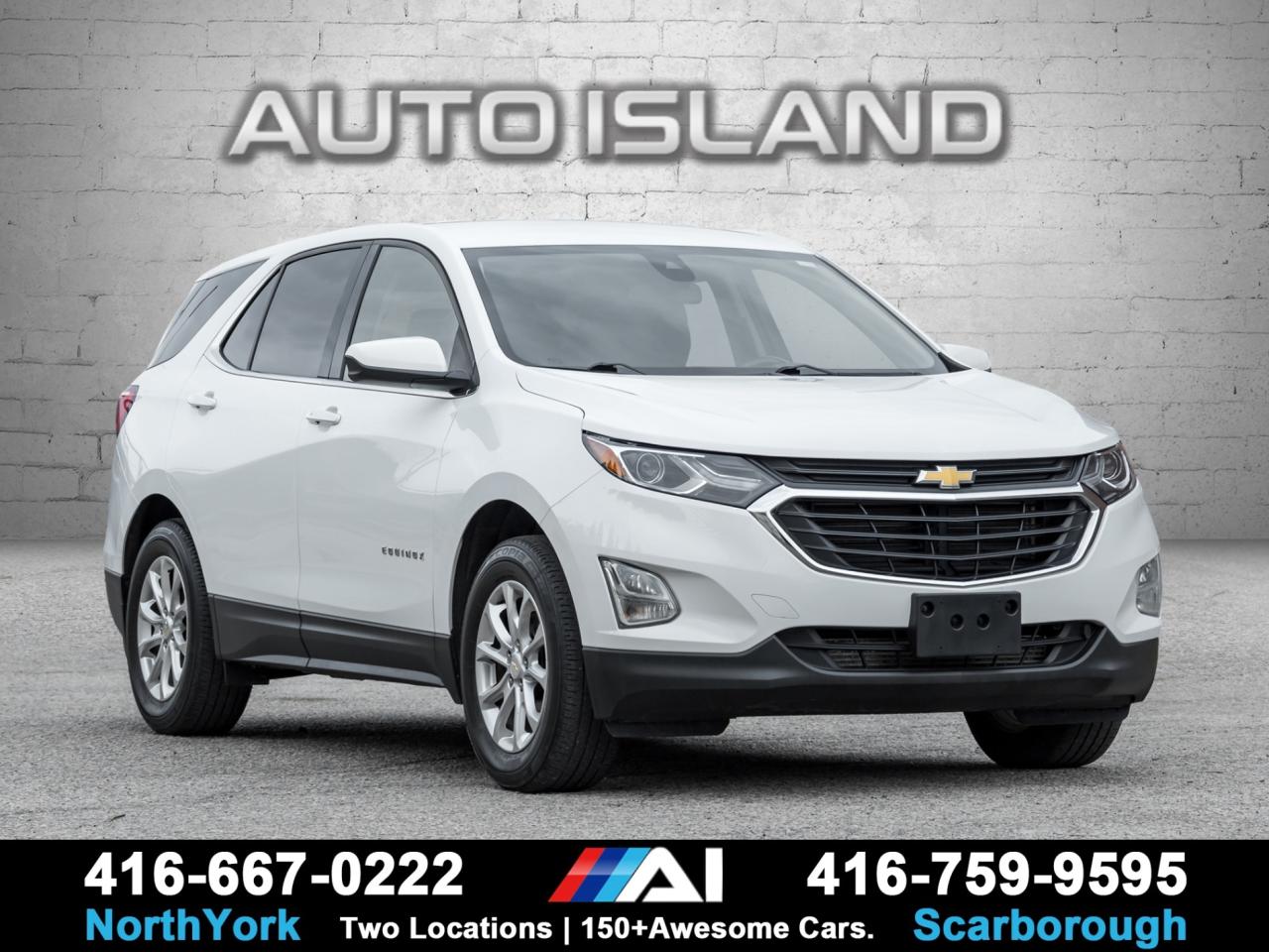 REMOTE START, HEATED SEATS, APPLE CARPLAY & ANDROID AUTO, BACKUP CAMERA, POWER DRIVER’S SEAT, ALLOY WHEELS, AWD, VERY WELL SERVICED!    This 2020 Chevrolet Equinox LT AWD w/2FL offers comfort, technology, and all-season confidence. Equipped with remote start, heated front seats, Apple CarPlay and Android Auto, and a large touchscreen with a rearview camera, it’s designed for modern driving convenience. A power-adjustable driver’s seat and alloy wheels add comfort and style and make it a dependable choice for families or commuters.          Auto Island Inc., North York  2555 Steeles Ave. West    www.autoislandinc.com     4.7 Google Rating and over 150 vehicles in stock, with more arriving daily! We take pride in offering top-quality vehicles and exceptional service. Our full-service mechanical shop is ready for all your maintenance needs, and every vehicle is professionally detailed and inspected – buy with confidence!    Payments as low as $0 down, up to 84 months, OAC. Good credit, bad credit, new credit? No problem – everyone’s approved! Easy online credit application available . Rates starting at 6.95% OAC – please call for details.    Please note: All prices are plus applicable taxes (HST) and licensing. No hidden surprises—just great vehicles and transparent deals. Certification is available for an additional $899. Without certification, as per OMVIC regulations, the vehicle is not drivable, not E-tested, and not certified.    Proudly serving the GTA and beyond: Peel, Halton, Brampton, Toronto, Burlington, Milton, Mississauga, Hamilton, Cambridge, London, Kitchener, Guelph, Orangeville, Newmarket, Barrie, Markham, Bolton, Caledon, Vaughan, Woodbridge, Etobicoke, Oakville, and more.    We carry all makes and models, including Mercedes, BMW, Audi, Jaguar, VW, Maserati, Porsche, Land Rover, Range Rover, Chrysler, Jeep, Honda, Toyota, Lexus, Infiniti, Acura, and more.