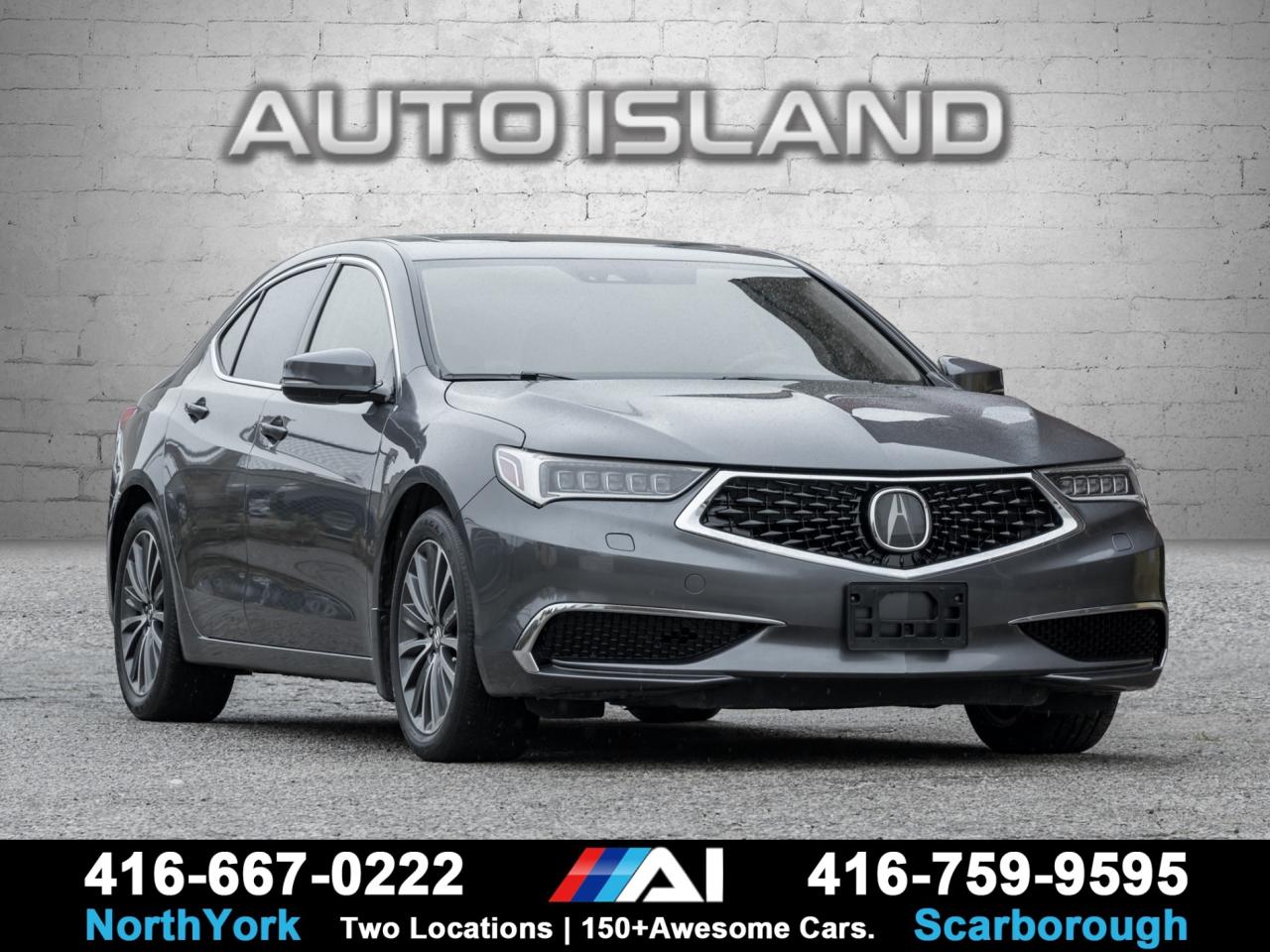 NO ACCIDENTS, DEALER SERVICED, NAVIGATION, HEATED & VENTILATED LEATHER SEATS, SUNROOF, APPLE CARPLAY & ANDROID AUTO, BACKUP CAMERA, BLIND SPOT MONITOR, REMOTE START, DUAL-ZONE CLIMATE, SH-AWD, 100,850 KM!    This 2019 Acura TLX SH-AWD with the Technology Package delivers a perfect balance of luxury and performance. Finished in a sleek dark grey over black leather, it features Acura’s Super Handling All-Wheel Drive system for confident traction in all conditions. The cabin is loaded with premium touches, including navigation, ventilated and heated front seats, a power sunroof, blind spot monitoring, remote start, and a premium ELS Studio sound system. With smartphone integration (Apple CarPlay & Android Auto), dual-zone climate control, and a clean, dealer-serviced history with no accidents, this TLX is a refined and reliable choice.         Auto Island Inc., North York  2555 Steeles Ave. West    www.autoislandinc.com     4.7 Google Rating and over 150 vehicles in stock, with more arriving daily! We take pride in offering top-quality vehicles and exceptional service. Our full-service mechanical shop is ready for all your maintenance needs, and every vehicle is professionally detailed and inspected – buy with confidence!    Payments as low as $0 down, up to 84 months, OAC. Good credit, bad credit, new credit? No problem – everyone’s approved! Easy online credit application available . Rates starting at 6.95% OAC – please call for details.    Please note: All prices are plus applicable taxes (HST) and licensing. No hidden surprises—just great vehicles and transparent deals. Certification is available for an additional $899. Without certification, as per OMVIC regulations, the vehicle is not drivable, not E-tested, and not certified.    Proudly serving the GTA and beyond: Peel, Halton, Brampton, Toronto, Burlington, Milton, Mississauga, Hamilton, Cambridge, London, Kitchener, Guelph, Orangeville, Newmarket, Barrie, Markham, Bolton, Caledon, Vaughan, Woodbridge, Etobicoke, Oakville, and more.    We carry all makes and models, including Mercedes, BMW, Audi, Jaguar, VW, Maserati, Porsche, Land Rover, Range Rover, Chrysler, Jeep, Honda, Toyota, Lexus, Infiniti, Acura, and more.