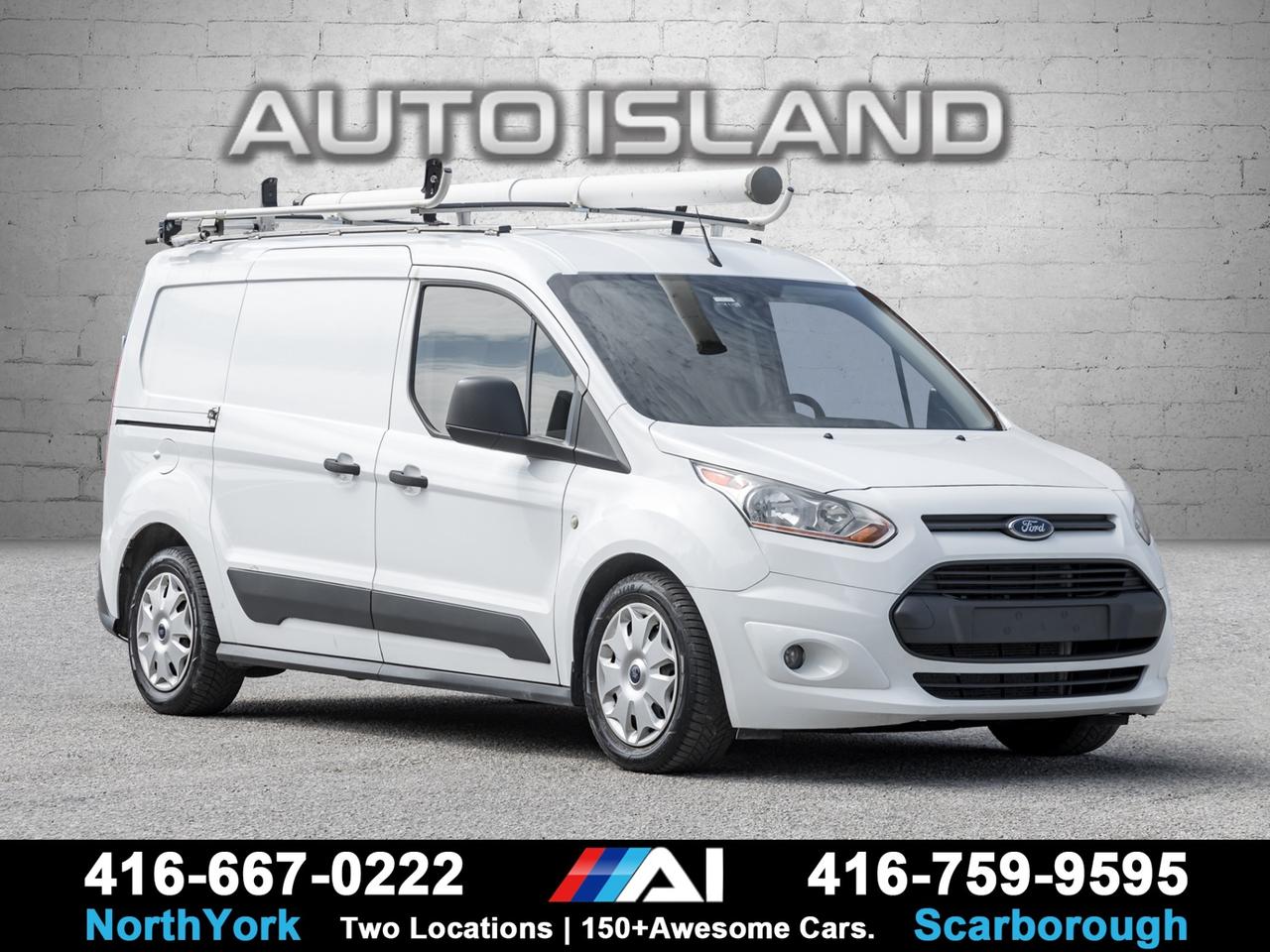 DUAL SLIDING DOORS, BUILT-IN SHELVING & DRAWER STORAGE, ROOF RACK, 2.5L ENGINE, 12 VOLT-15 AMP OUTLET, BLUETOOTH, REARVIEW CAMERA, AIR CONDITIONING, POWER WINDOWS/LOCKS.      This 2018 Ford Transit Connect XLT 2.5L is ready for work with dual sliding side doors for easy access, a custom shelving and drawer storage system in the rear, 15-Amp 12-Volt Outlet, and a sturdy roof rack for added cargo capacity. Inside, it’s equipped with Bluetooth, a rearview camera, power windows/locks, and air conditioning, making it both practical and comfortable. A versatile and well-equipped work van tailored for business needs.    Auto Island Inc., North York  2555 Steeles Ave. West    www.autoislandinc.com     4.7 Google Rating and over 150 vehicles in stock, with more arriving daily! We take pride in offering top-quality vehicles and exceptional service. Our full-service mechanical shop is ready for all your maintenance needs, and every vehicle is professionally detailed and inspected – buy with confidence!    Payments as low as $0 down, up to 84 months, OAC. Good credit, bad credit, new credit? No problem – everyone’s approved! Easy online credit application available . Rates starting at 6.95% OAC – please call for details.    Please note: All prices are plus applicable taxes (HST) and licensing. No hidden surprises—just great vehicles and transparent deals. Certification is available for an additional $899. Without certification, as per OMVIC regulations, the vehicle is not drivable, not E-tested, and not certified.    Proudly serving the GTA and beyond: Peel, Halton, Brampton, Toronto, Burlington, Milton, Mississauga, Hamilton, Cambridge, London, Kitchener, Guelph, Orangeville, Newmarket, Barrie, Markham, Bolton, Caledon, Vaughan, Woodbridge, Etobicoke, Oakville, and more.    We carry all makes and models, including Mercedes, BMW, Audi, Jaguar, VW, Maserati, Porsche, Land Rover, Range Rover, Chrysler, Jeep, Honda, Toyota, Lexus, Infiniti, Acura, and more.