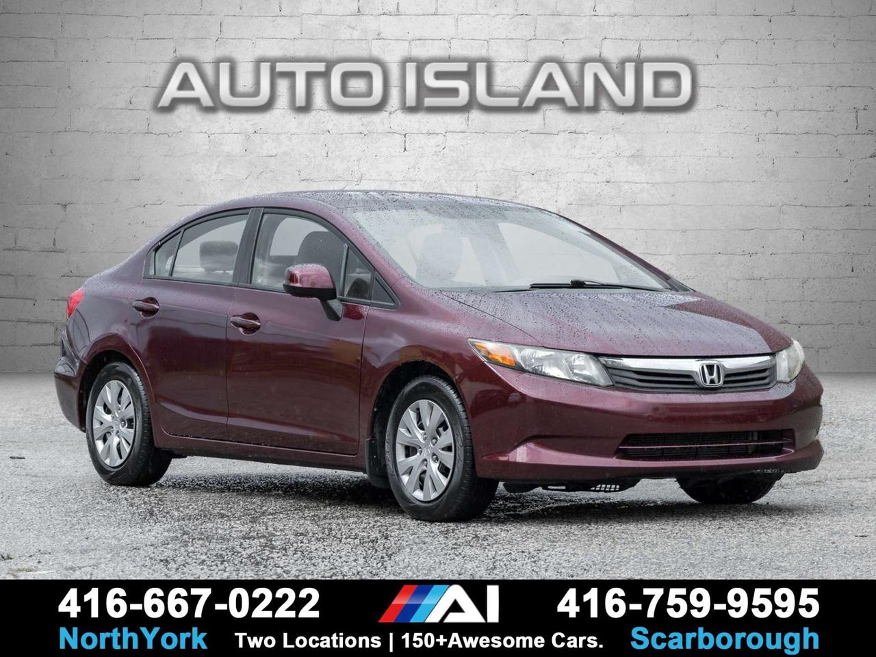 AUTOMATIC, BLUETOOTH, CRUISE CONTROL, A/C, POWER WINDOWS/LOCKS/MIRRORS, KEYLESS ENTRY. <br><br><br>Simple, stylish, and built to last. With Bluetooth hands-free, cruise control, and all the everyday must-haves like A/C and power options, its easy to live with and fun to drive. Hondas reliability and efficiency make it a smart choice for a first car, daily commute, or just a fuel-saving runabout you can count on.<br><br>Auto Island Inc., North York<br>2555 Steeles Ave. West<br><br>www.autoislandinc.com <br><br>4.7 Google Rating and over 150 vehicles in stock, with more arriving daily! We take pride in offering top-quality vehicles and exceptional service. Our full-service mechanical shop is ready for all your maintenance needs, and every vehicle is professionally detailed and inspected  buy with confidence!<br><br>Payments as low as $0 down, up to 84 months, OAC. Good credit, bad credit, new credit? No problem  everyones approved! Easy online credit application available . Rates starting at 6.95% OAC  please call for details.<br><br>Please note: All prices are plus applicable taxes (HST) and licensing. No hidden surprisesjust great vehicles and transparent deals. Certification is available for an additional $899. Without certification, as per OMVIC regulations, the vehicle is not drivable, not E-tested, and not certified.<br><br>Proudly serving the GTA and beyond: Peel, Halton, Brampton, Toronto, Burlington, Milton, Mississauga, Hamilton, Cambridge, London, Kitchener, Guelph, Orangeville, Newmarket, Barrie, Markham, Bolton, Caledon, Vaughan, Woodbridge, Etobicoke, Oakville, and more.<br><br>We carry all makes and models, including Mercedes, BMW, Audi, Jaguar, VW, Maserati, Porsche, Land Rover, Range Rover, Chrysler, Jeep, Honda, Toyota, Lexus, Infiniti, Acura, and more.<br><br> <br><br><br><br><br><br> <br><br><br><br><br><br><br><br><br>